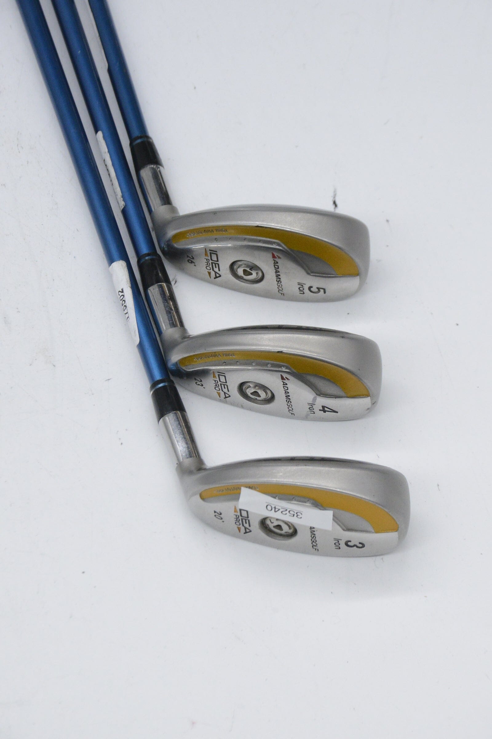 Adams Idea Pro Tour Prototype 3H, 4H, 5H Hybrid Set S Flex Golf Clubs GolfRoots 
