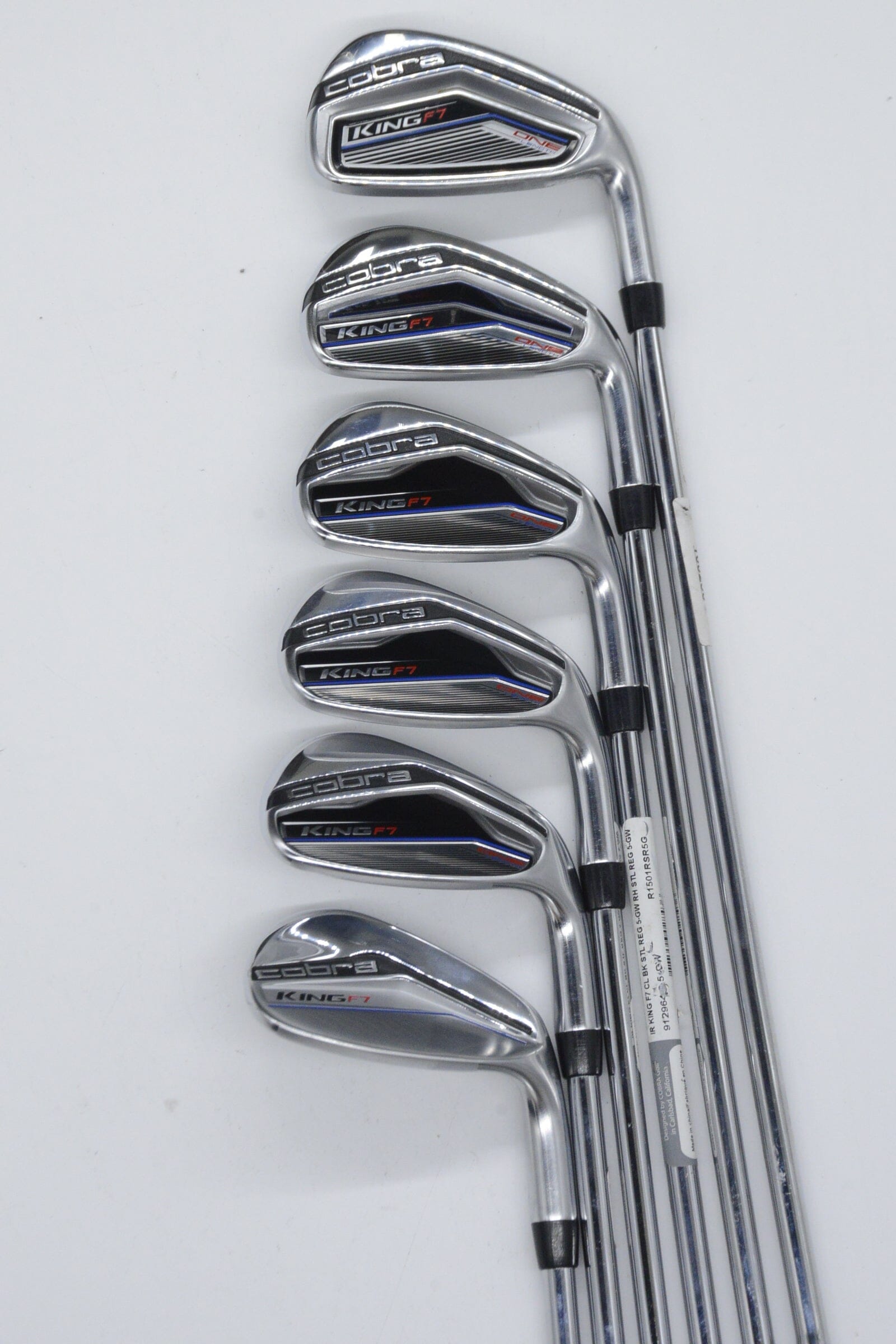 Cobra King F7 One Length 5, 7-GW Iron Set R Flex 36.75" Golf Clubs GolfRoots 