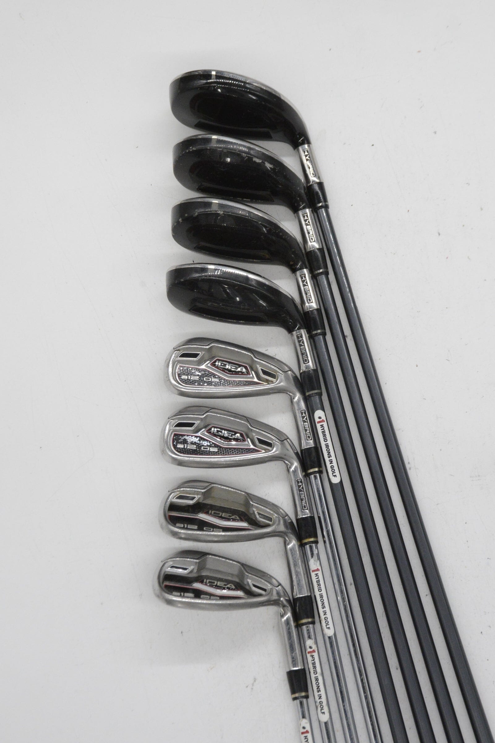 Adams Idea A12Os Hybrid 3-8, PW-GW Iron Set S Flex +0.5" Golf Clubs GolfRoots 