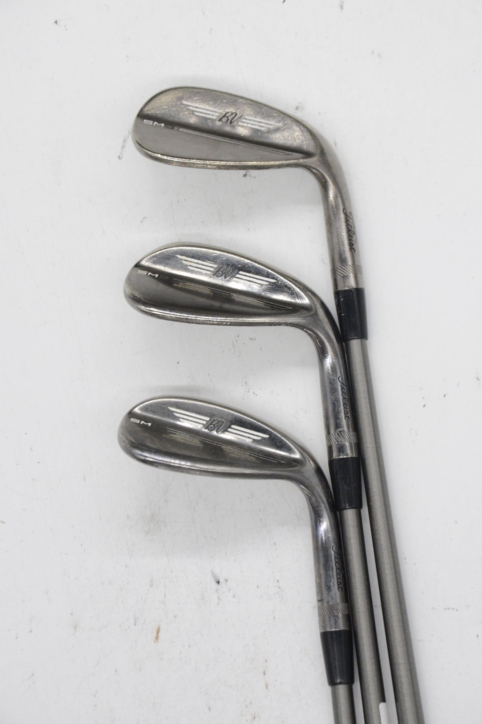 Titleist Vokey SM9 Brushed Steel 50, 54, 58 Degree Wedge Set R Flex Golf Clubs GolfRoots 