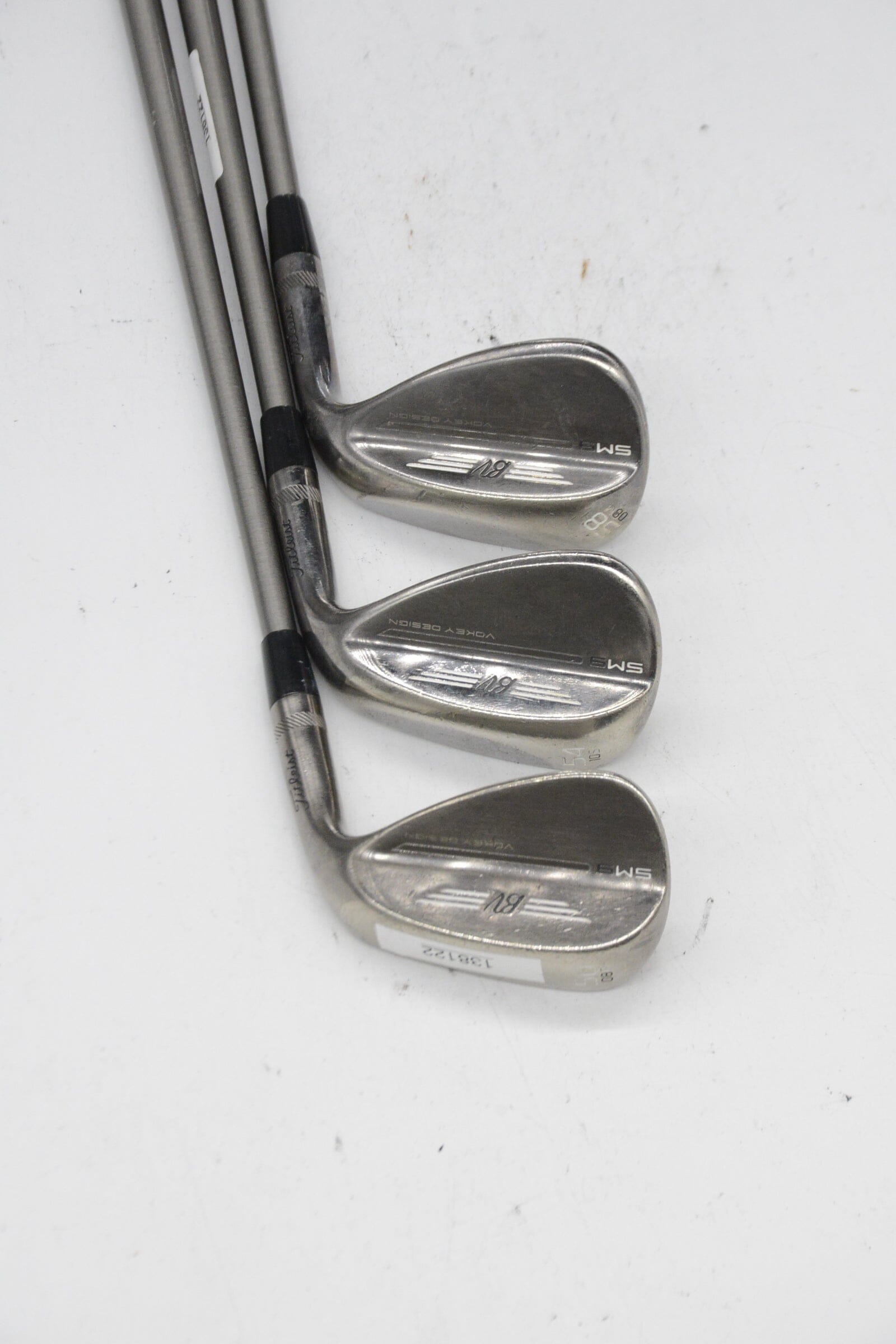 Titleist Vokey SM9 Brushed Steel 50, 54, 58 Degree Wedge Set R Flex Golf Clubs GolfRoots 