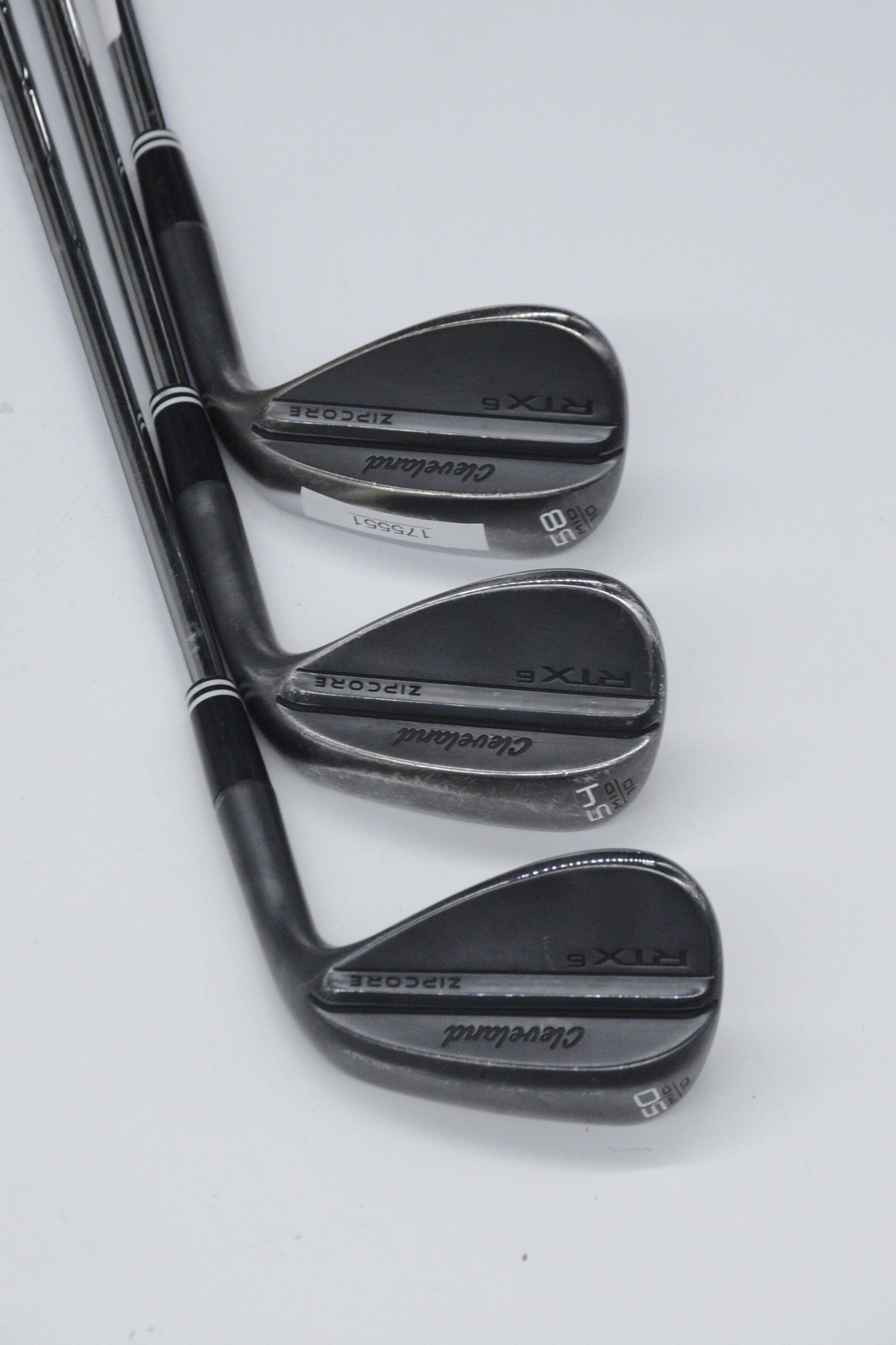 Cleveland RTX 6 ZipCore Black Satin 50, 54, 58 Degree Wedge Set S Flex Golf Clubs GolfRoots 