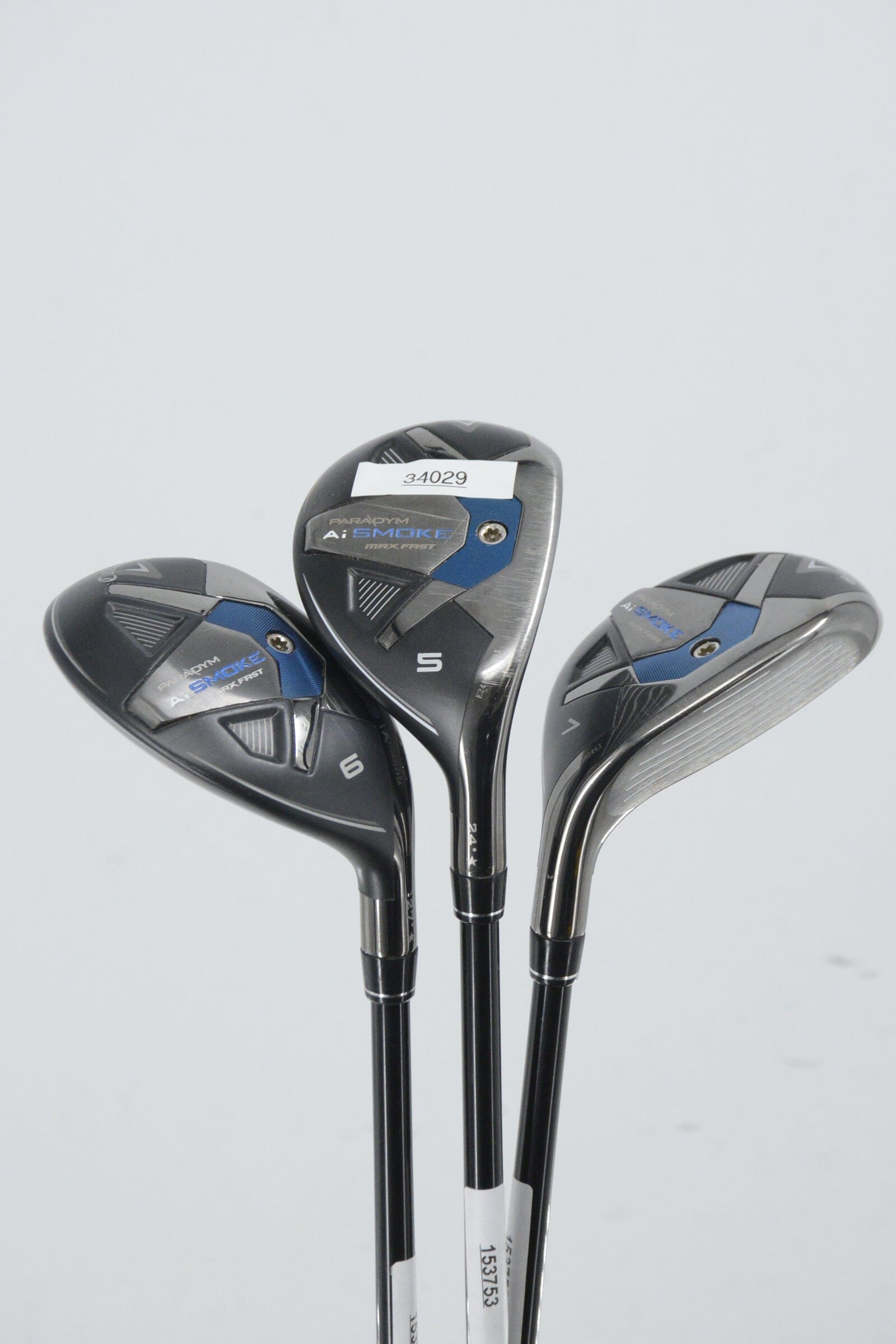Callaway Paradym Ai Smoke MAX Fast Star* 5H, 6H, 7H Hybrid Set SR Flex Golf Clubs GolfRoots 