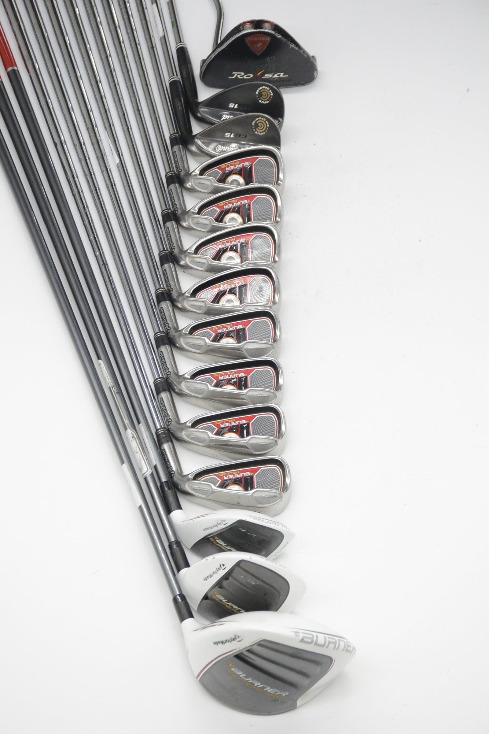 TaylorMade Burner Plus Mixed Full Set S Flex +0.5" Golf Clubs GolfRoots 