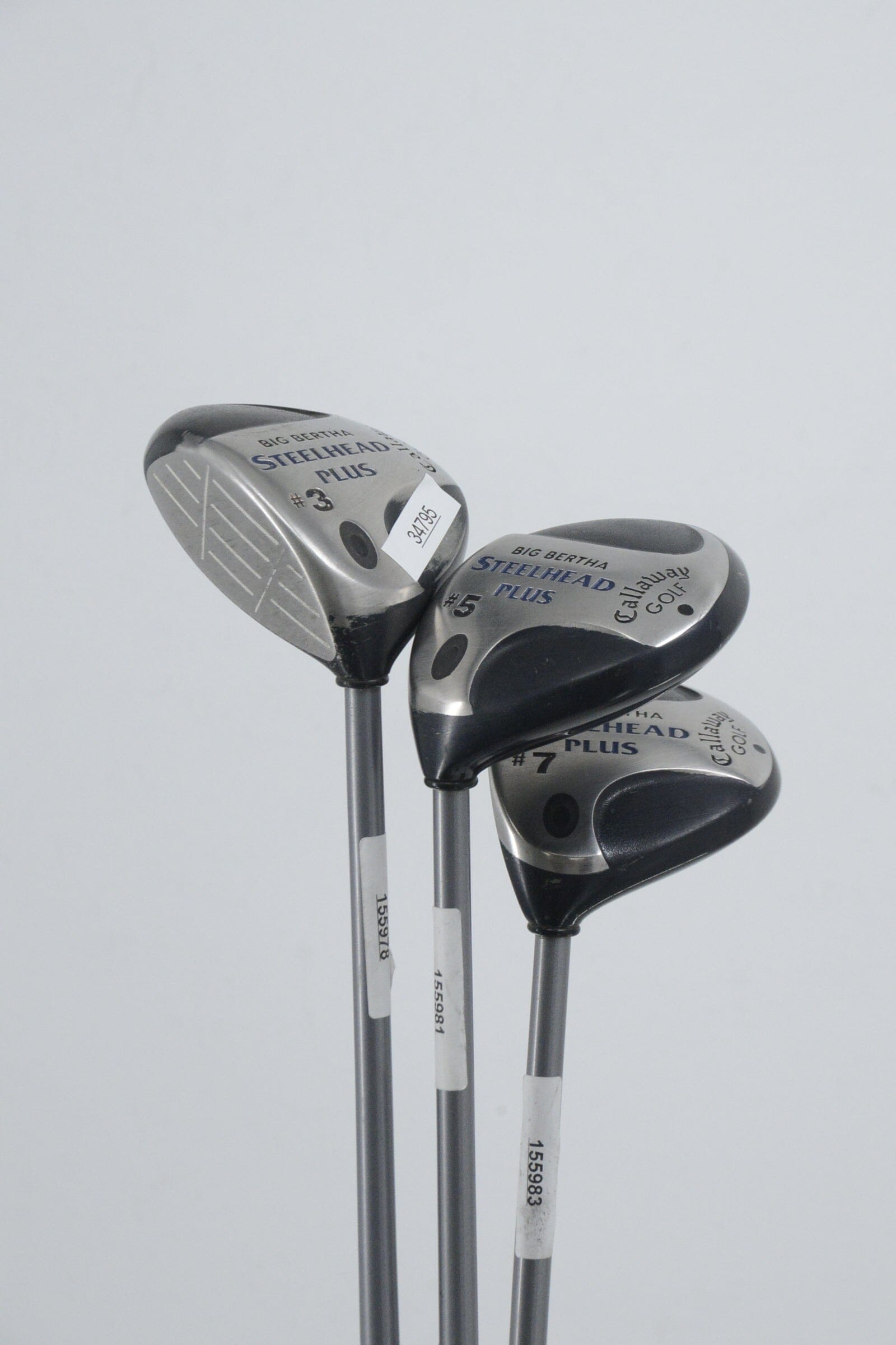 Lefty Callaway Steelhead Plus 3W, 5W, 7W Wood Set S Flex Golf Clubs GolfRoots 