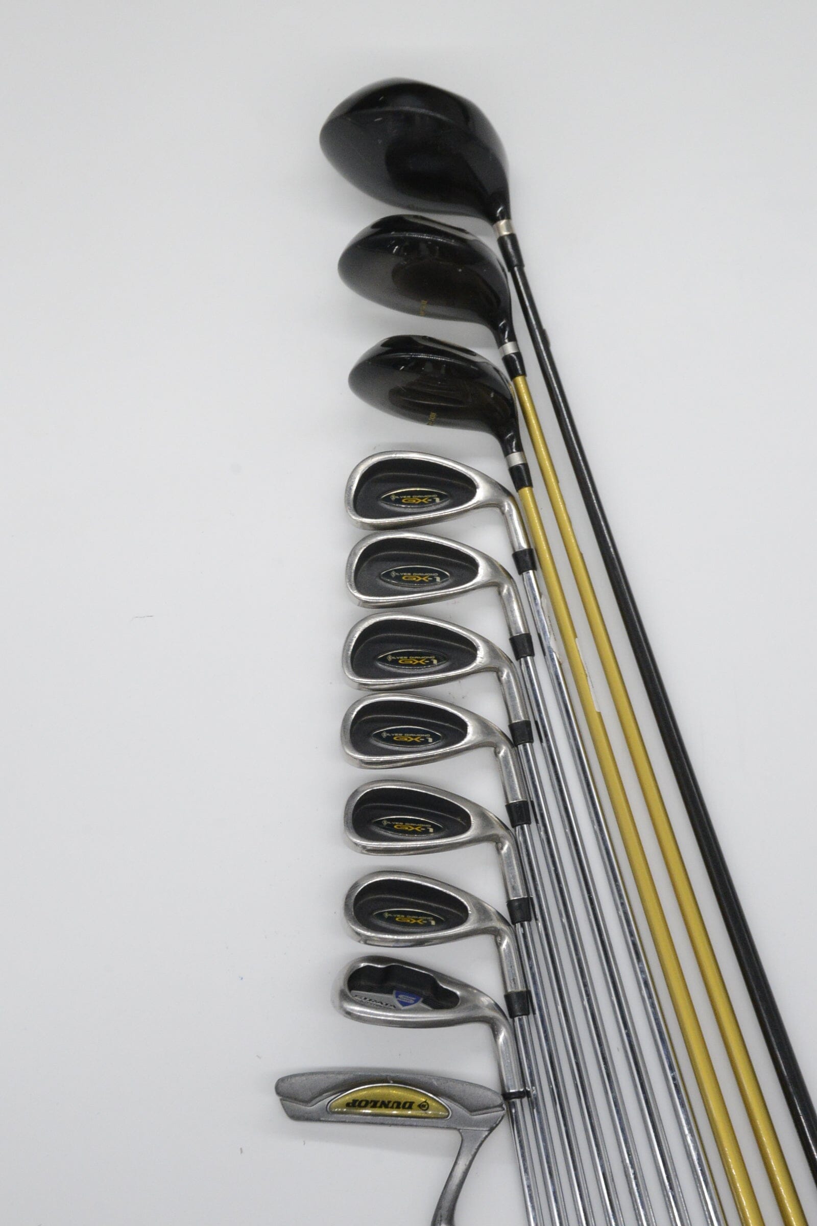Silver Diamond GX-1 Mixed Full Set S Flex -0.25" Golf Clubs GolfRoots 