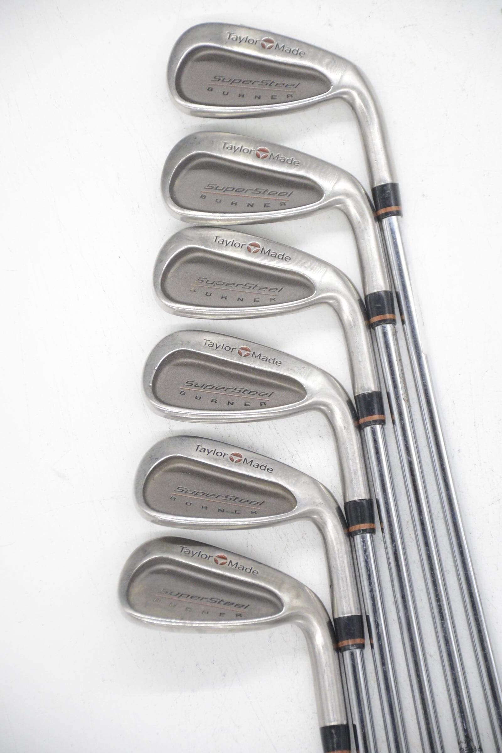 TaylorMade Burner Supersteel 4-9 Iron Set R Flex Std Length Golf Clubs GolfRoots 