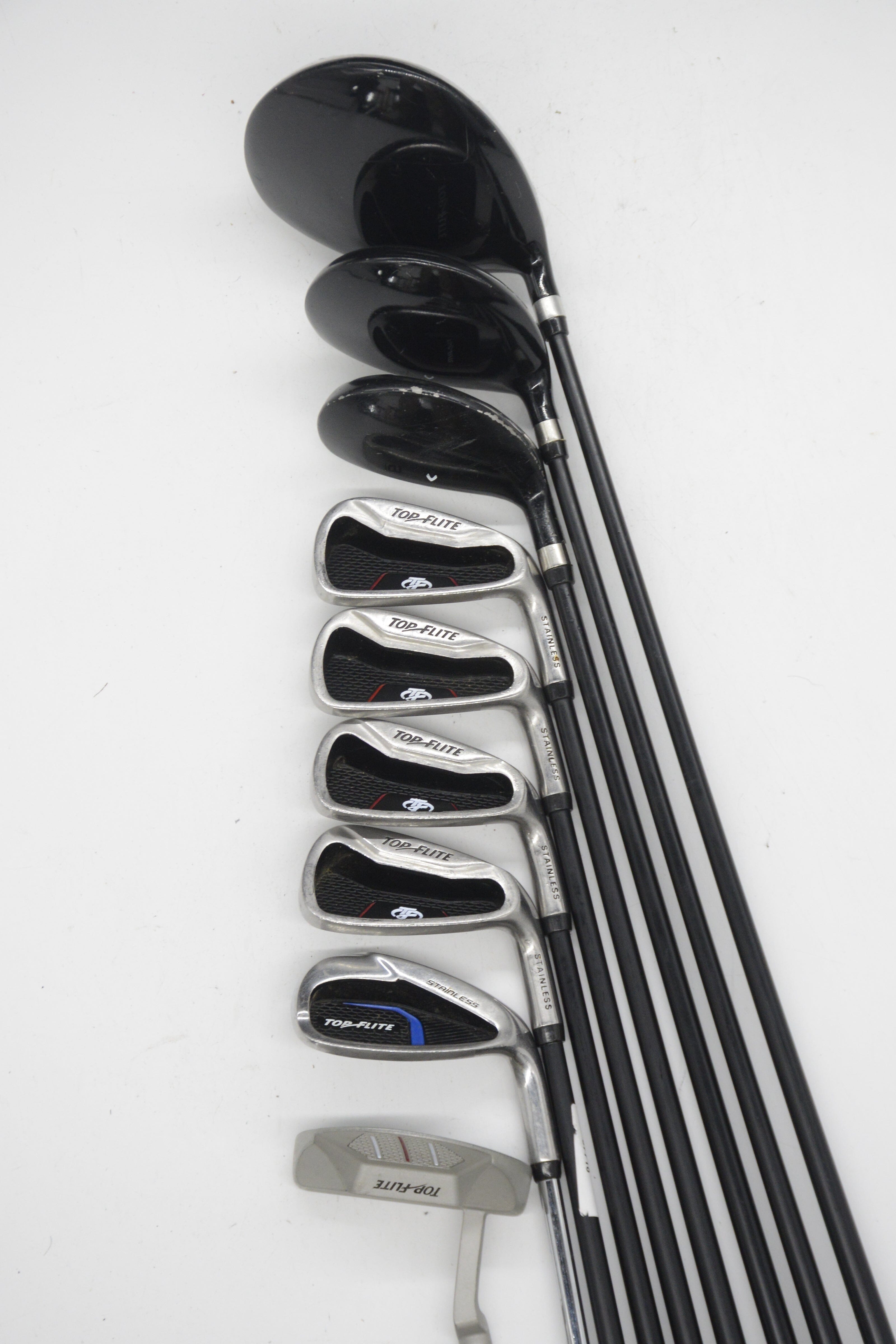 Top Flite Stainless Mixed Full Set SR Flex -0.5" Golf Clubs GolfRoots 