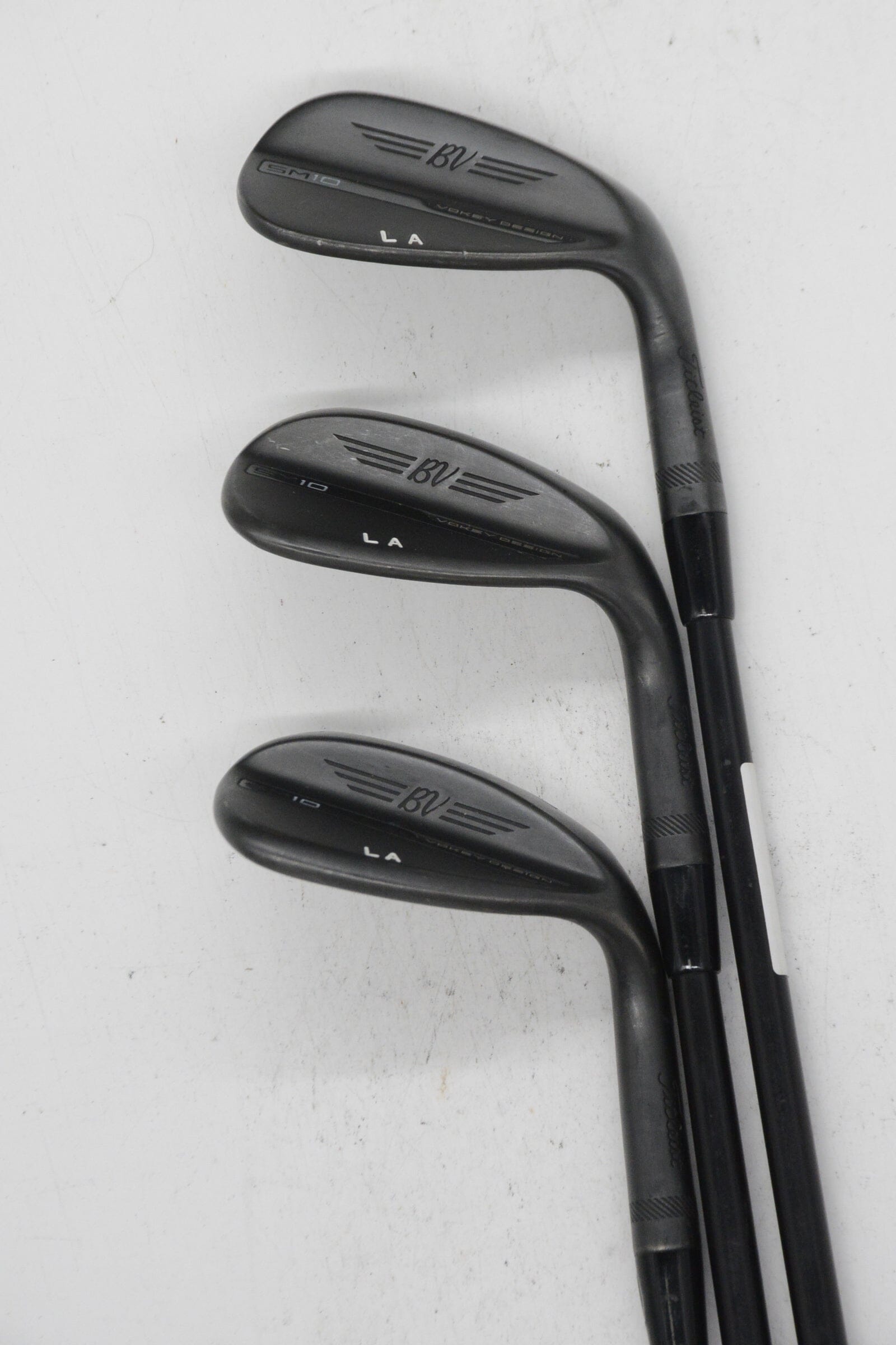 Titleist Vokey SM10 Jet Black 52, 56, 60 Degree Wedge Set S Flex Golf Clubs GolfRoots 