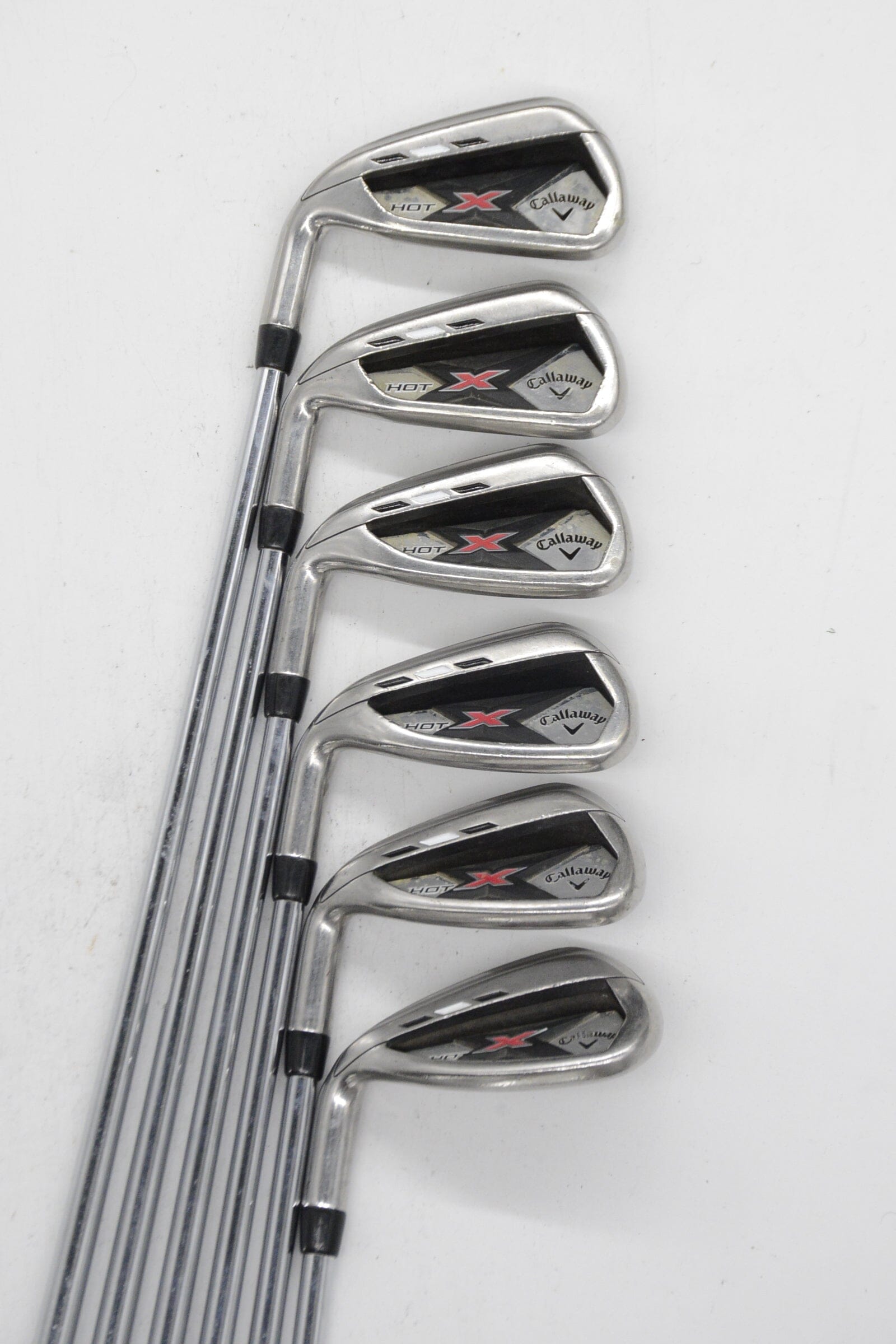 Lefty Callaway X Hot 6-PW, SW Iron Set S Flex +1" Golf Clubs GolfRoots 