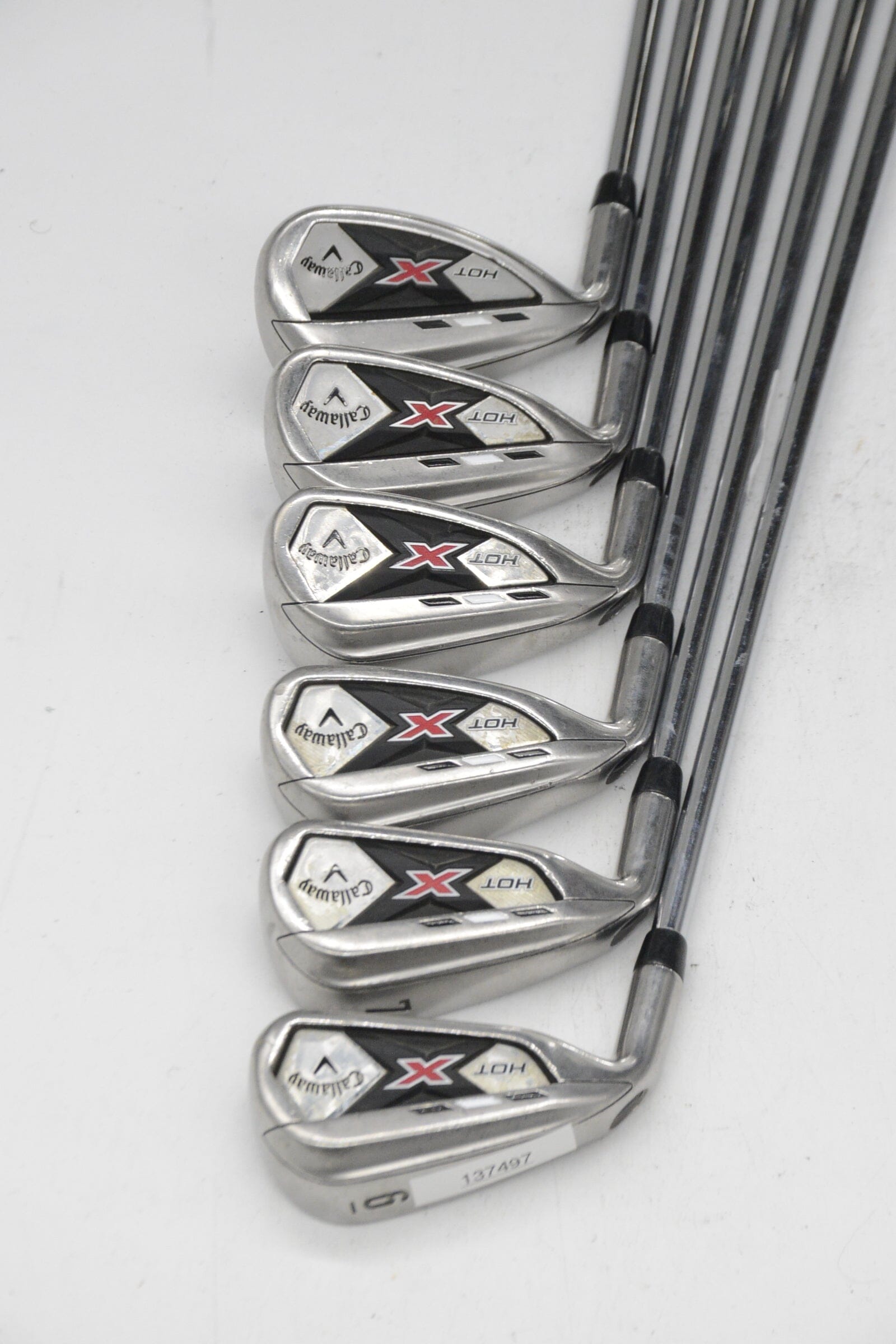 Lefty Callaway X Hot 6-PW, SW Iron Set S Flex +1" Golf Clubs GolfRoots 
