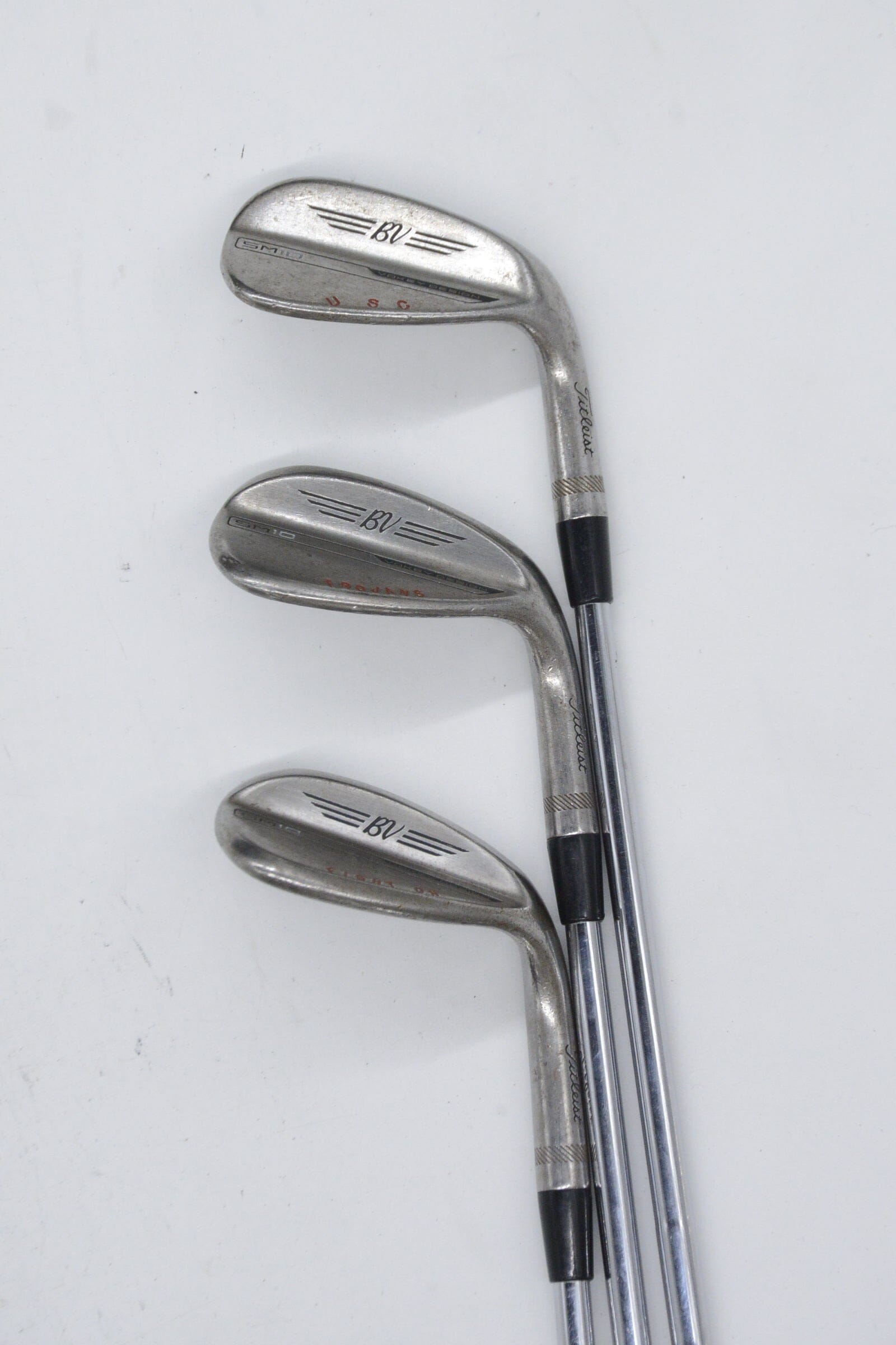 Titleist Vokey SM10 Raw 50, 54, 60 Degree Wedge Set S Flex Golf Clubs GolfRoots 