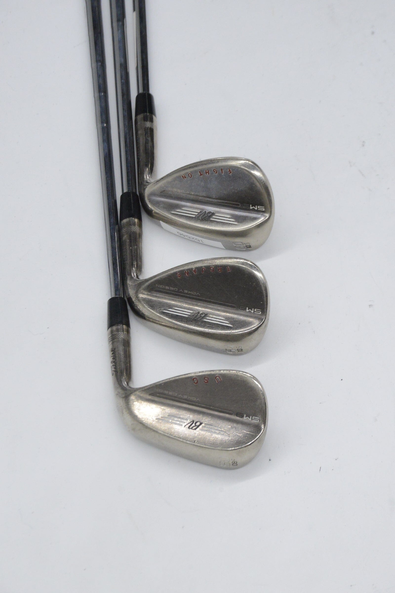 Titleist Vokey SM9 Brushed Steel 50, 54, 60 Degree Wedge Set S Flex Golf Clubs GolfRoots 
