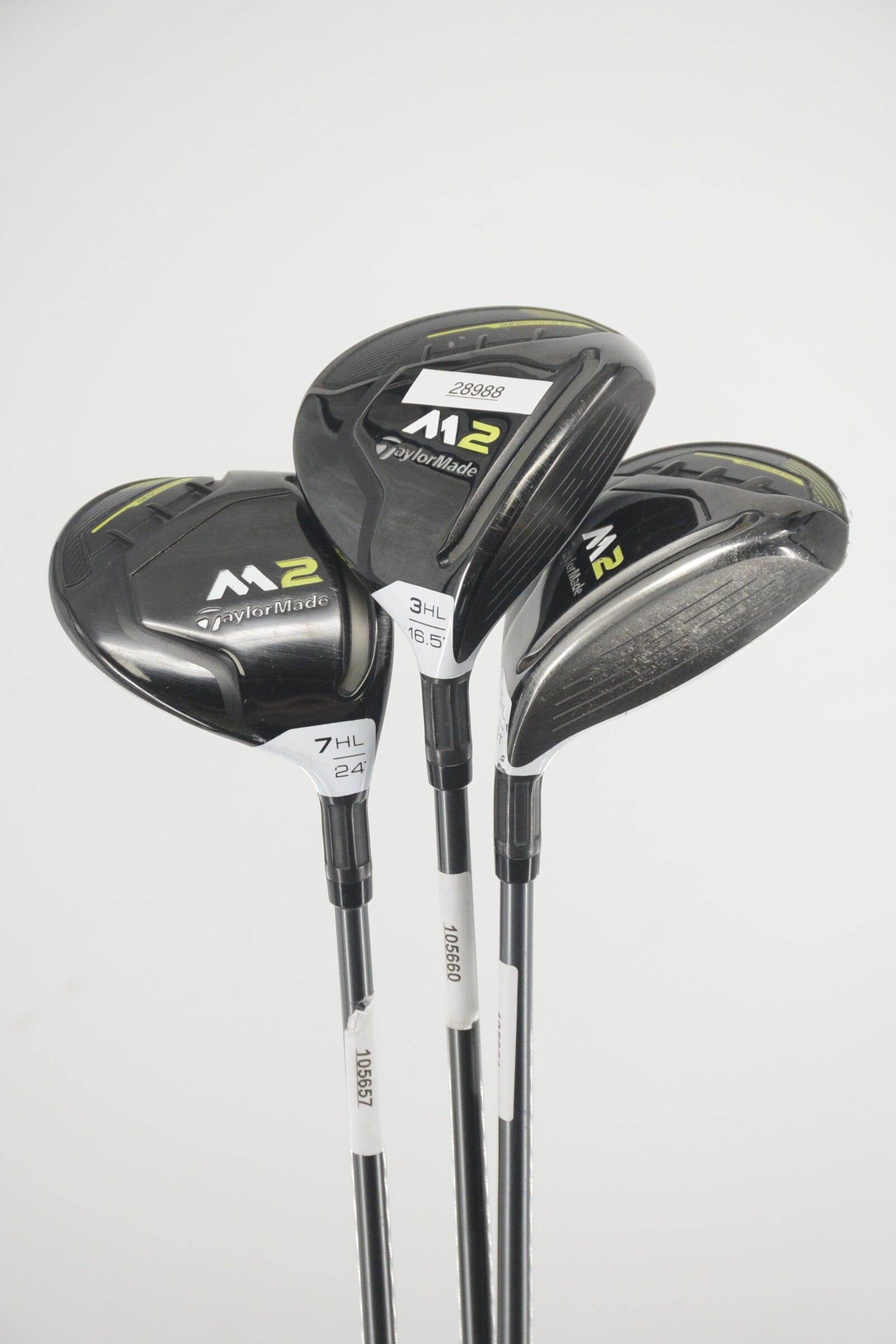 TaylorMade M2 2017 3W, 5W, 7W Wood Set SR Flex Golf Clubs GolfRoots 