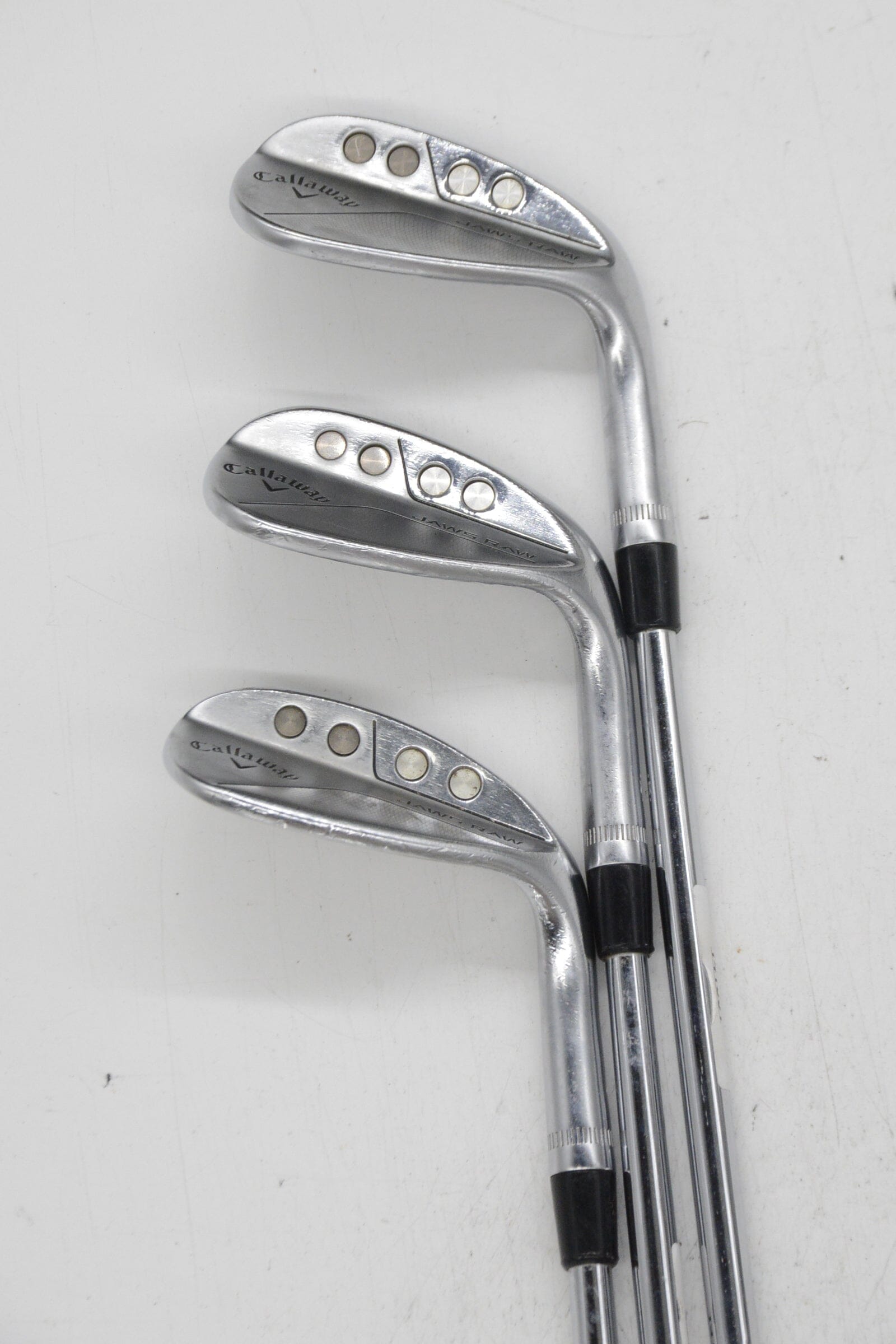 Callaway Jaws Raw 50, 54, 58 Degree Wedge Set S Flex Golf Clubs GolfRoots 