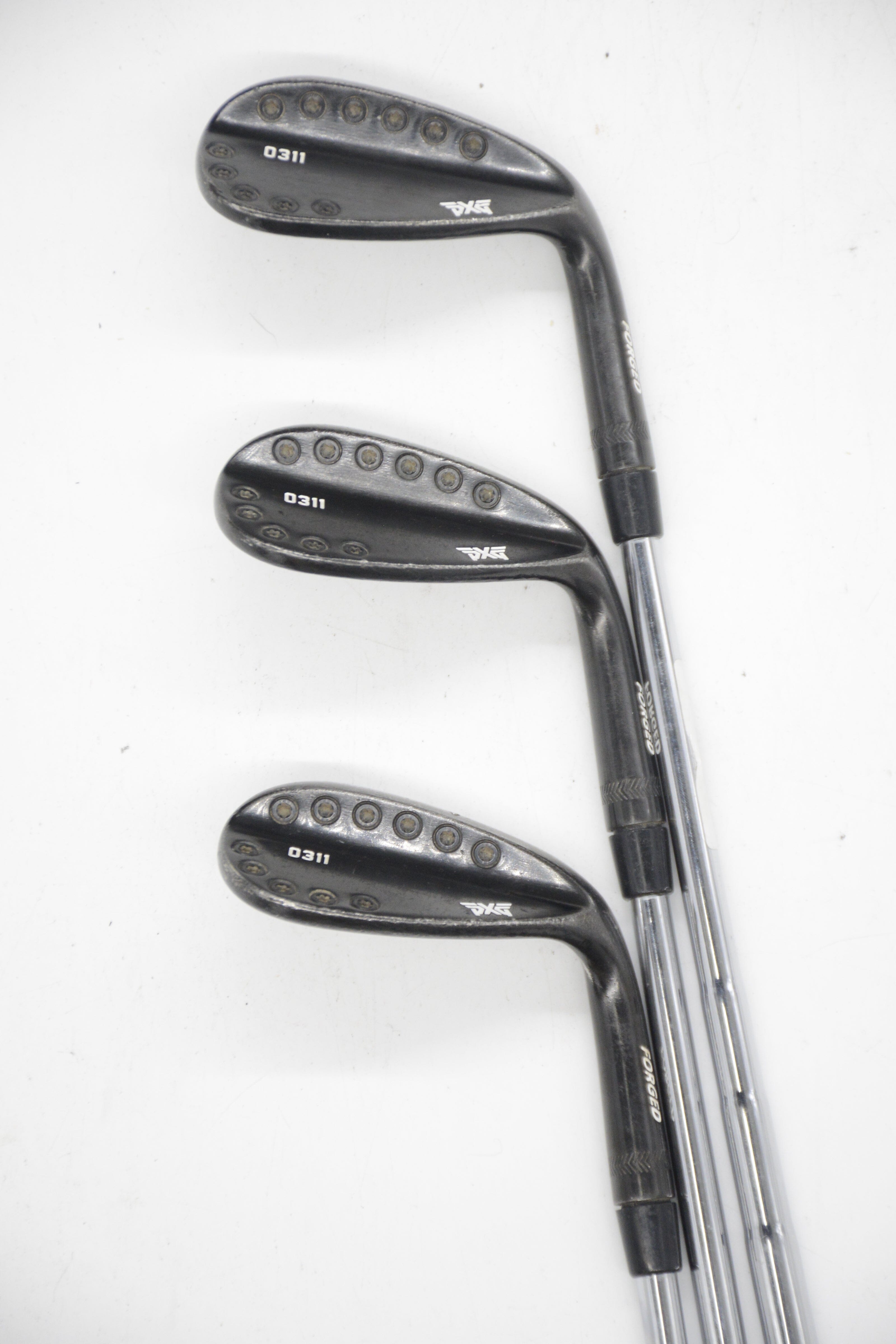 PXG 0311 Xtreme Dark 50, 56, 60 Degree Wedge Set S Flex Golf Clubs GolfRoots 