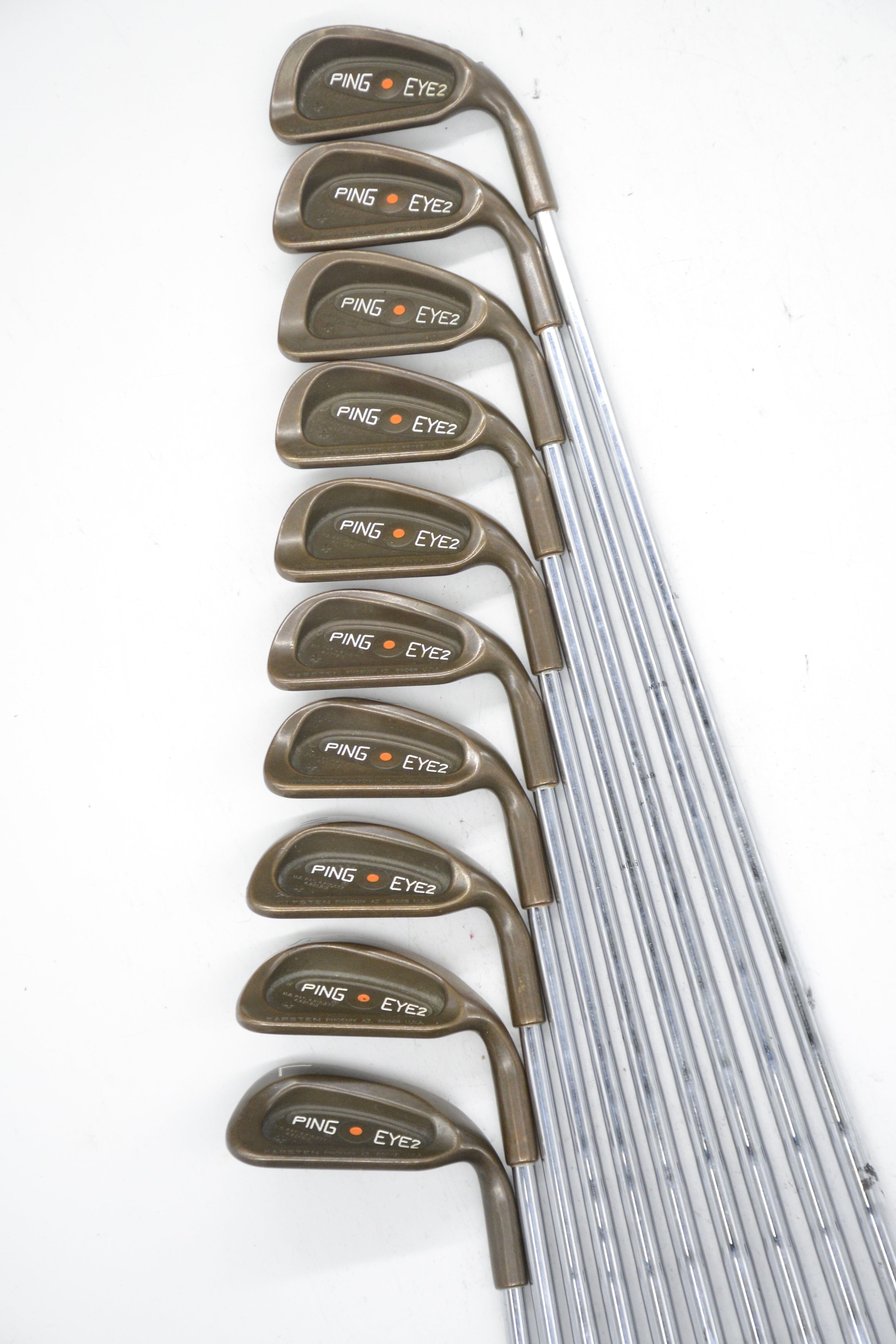 Ping Eye 2 Beryllium Copper 3-PW, SW, LW Iron Set S Flex Std Length Golf Clubs GolfRoots 