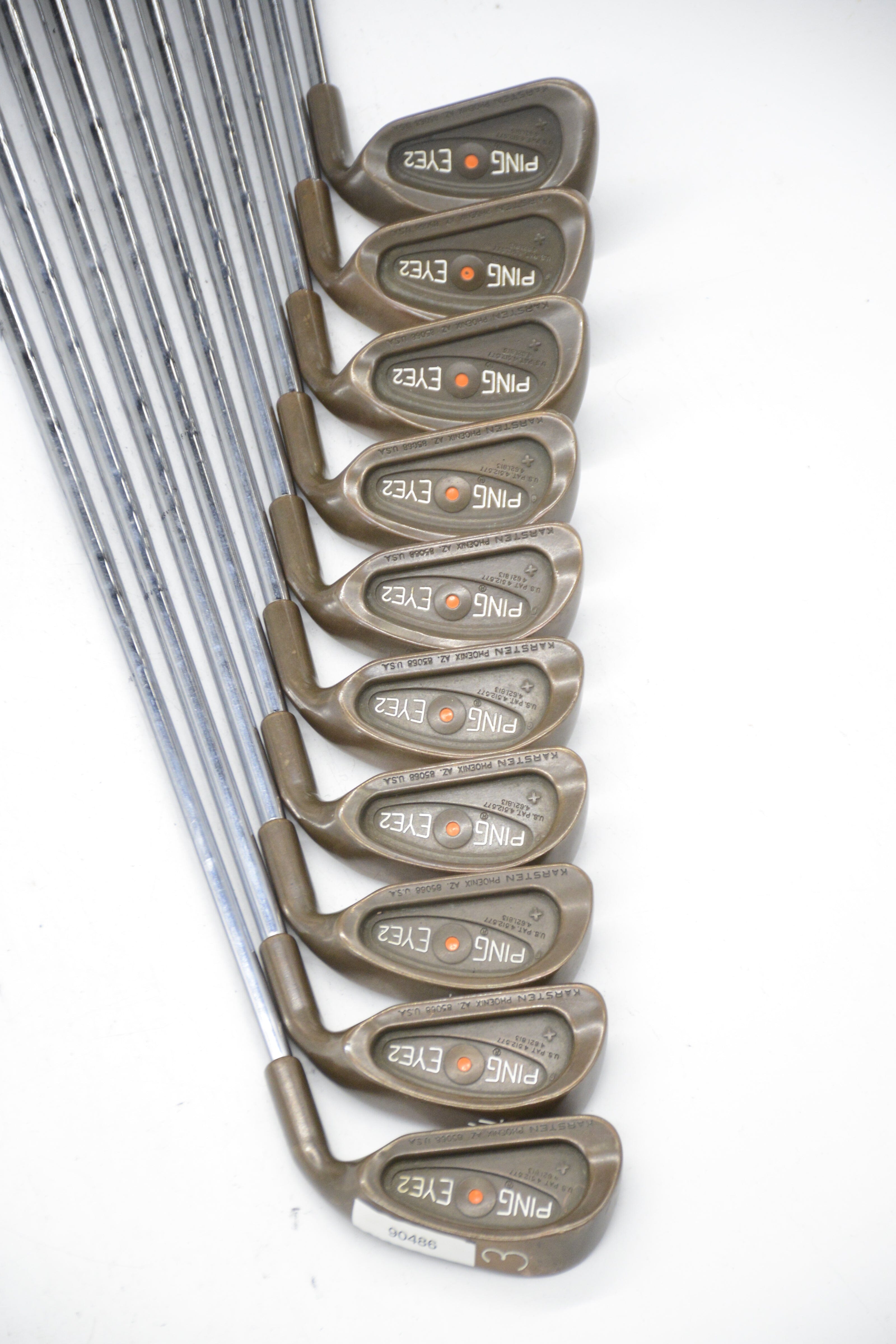 Ping Eye 2 Beryllium Copper 3-PW, SW, LW Iron Set S Flex Std Length Golf Clubs GolfRoots 