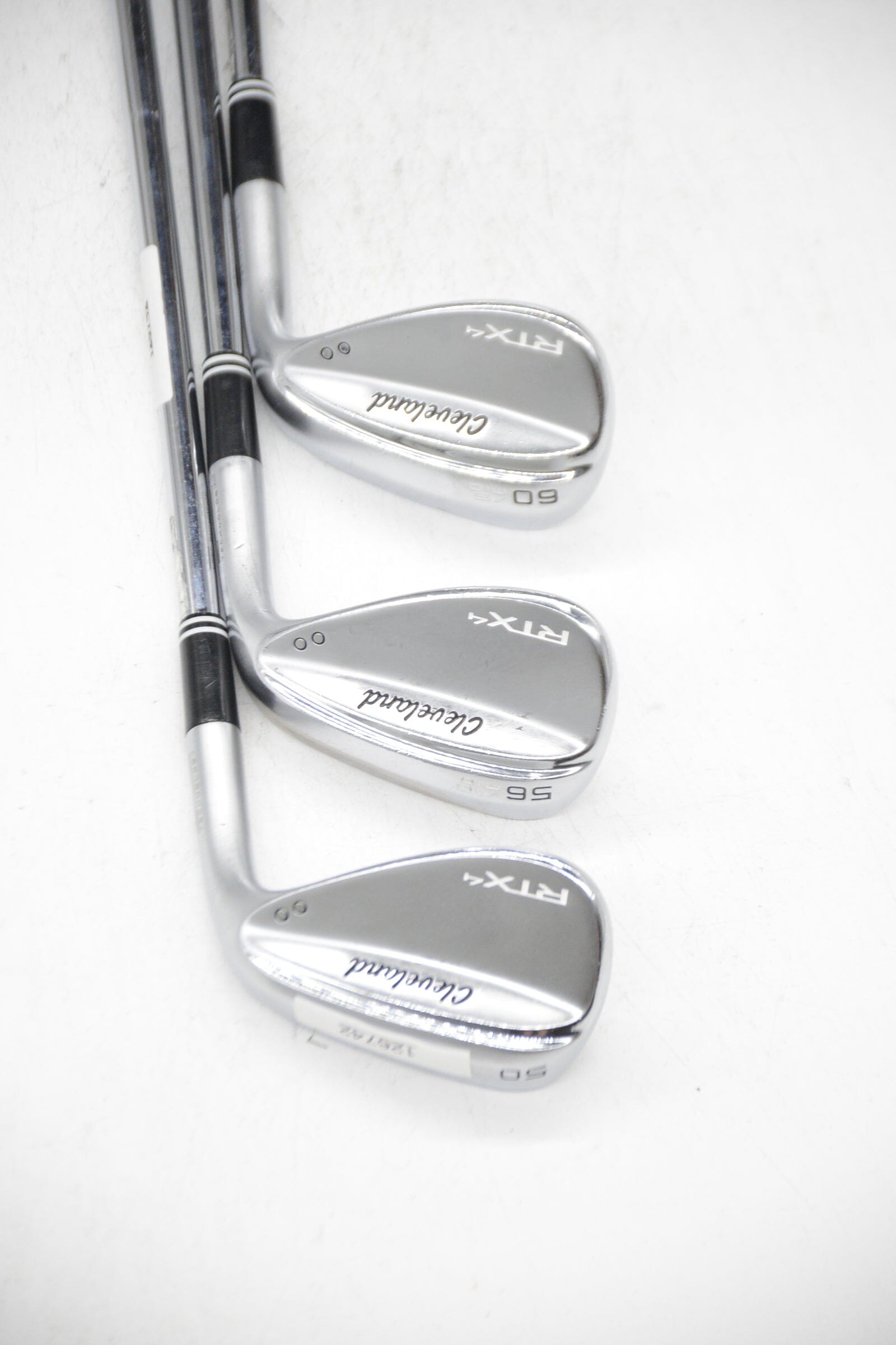Cleveland RTX 4 Tour Satin 50, 56, 60 Degree Wedge Set S Flex Golf Clubs GolfRoots 
