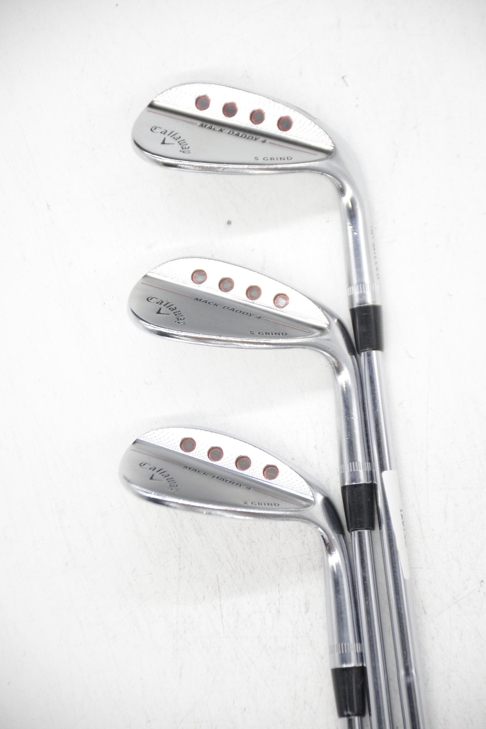 Callaway Mack Daddy 4 Chrome 50, 54, 58 Degree Wedge Set S Flex Golf Clubs GolfRoots 