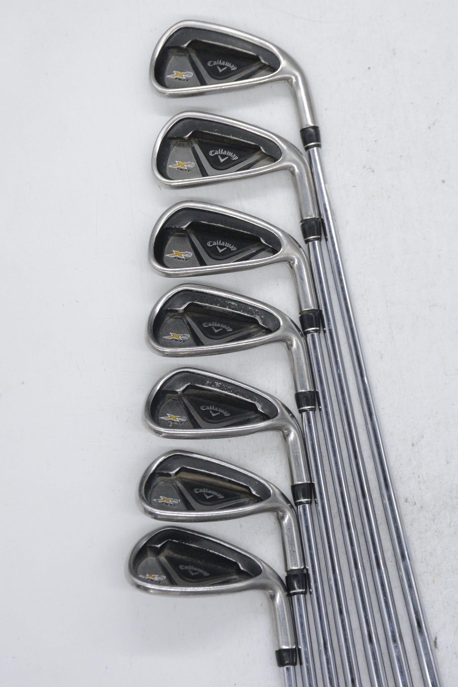 Callaway X2 Hot 4-6, 8-AW Iron Set S Flex +0.25" Golf Clubs GolfRoots 