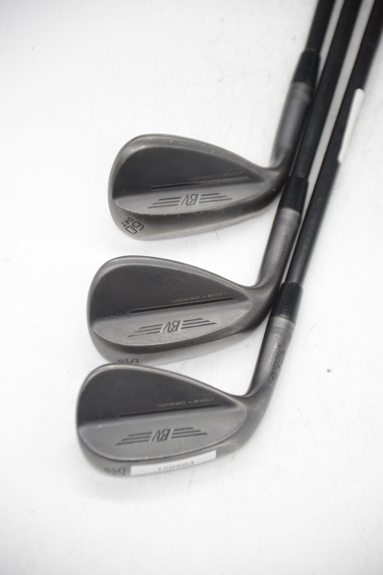 Lefty Titleist Vokey SM9 Jet Black 50, 54, 60 Degree Wedge Set S Flex Golf Clubs GolfRoots 