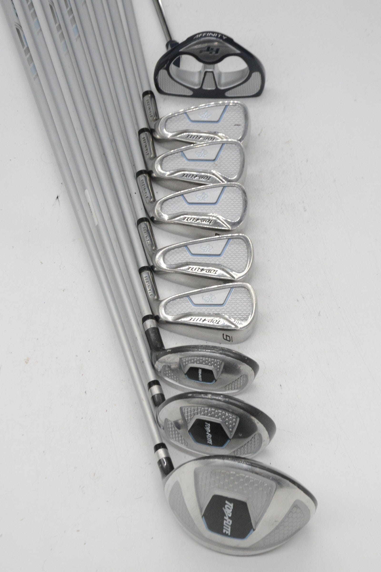 Women's Top Flite Stainless Mixed Full Set W Flex -0.5" Golf Clubs GolfRoots 