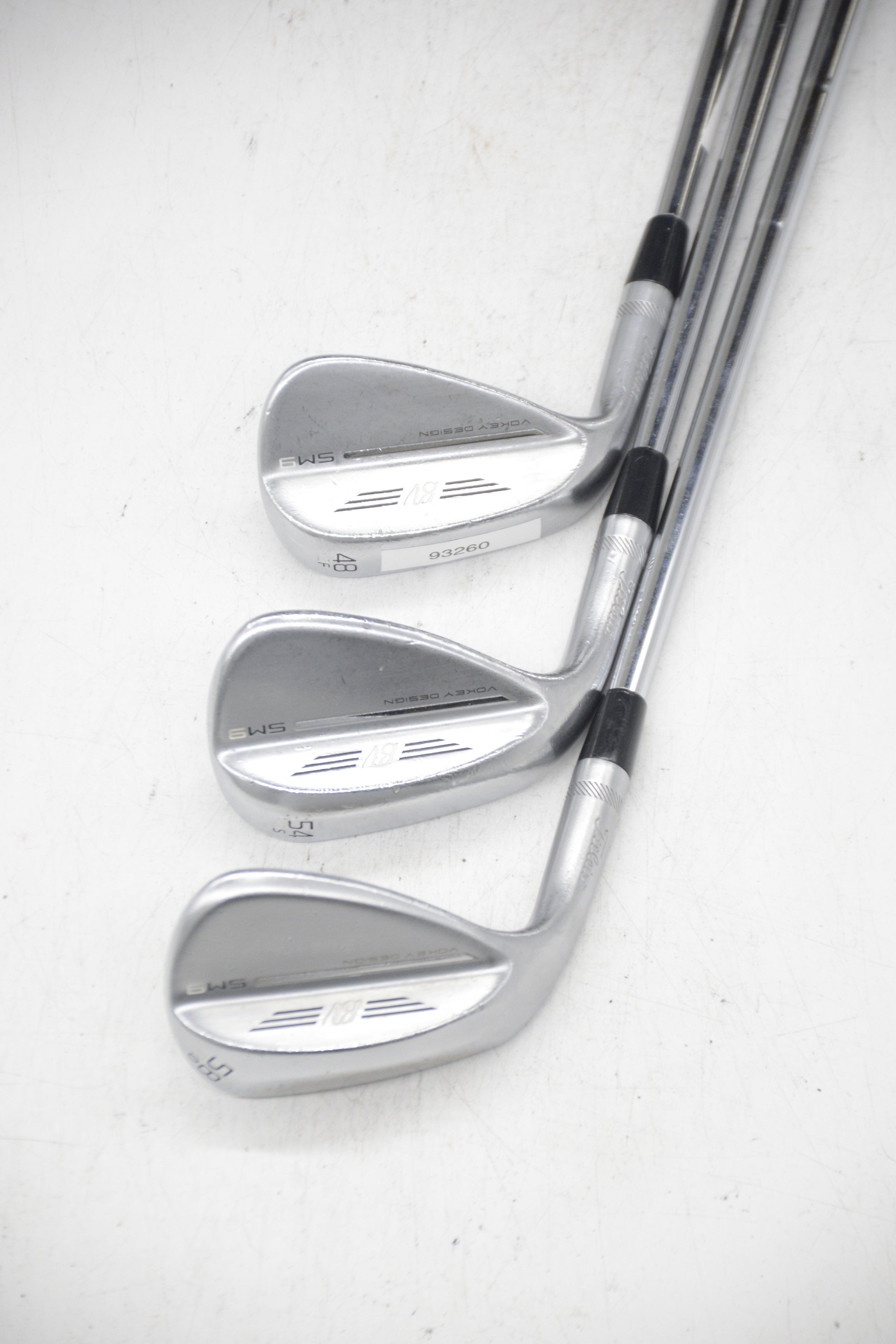 Lefty Titleist Vokey SM9 Tour Chrome 48, 54, 58 Degree Wedge Set Wedge Flex Golf Clubs GolfRoots 