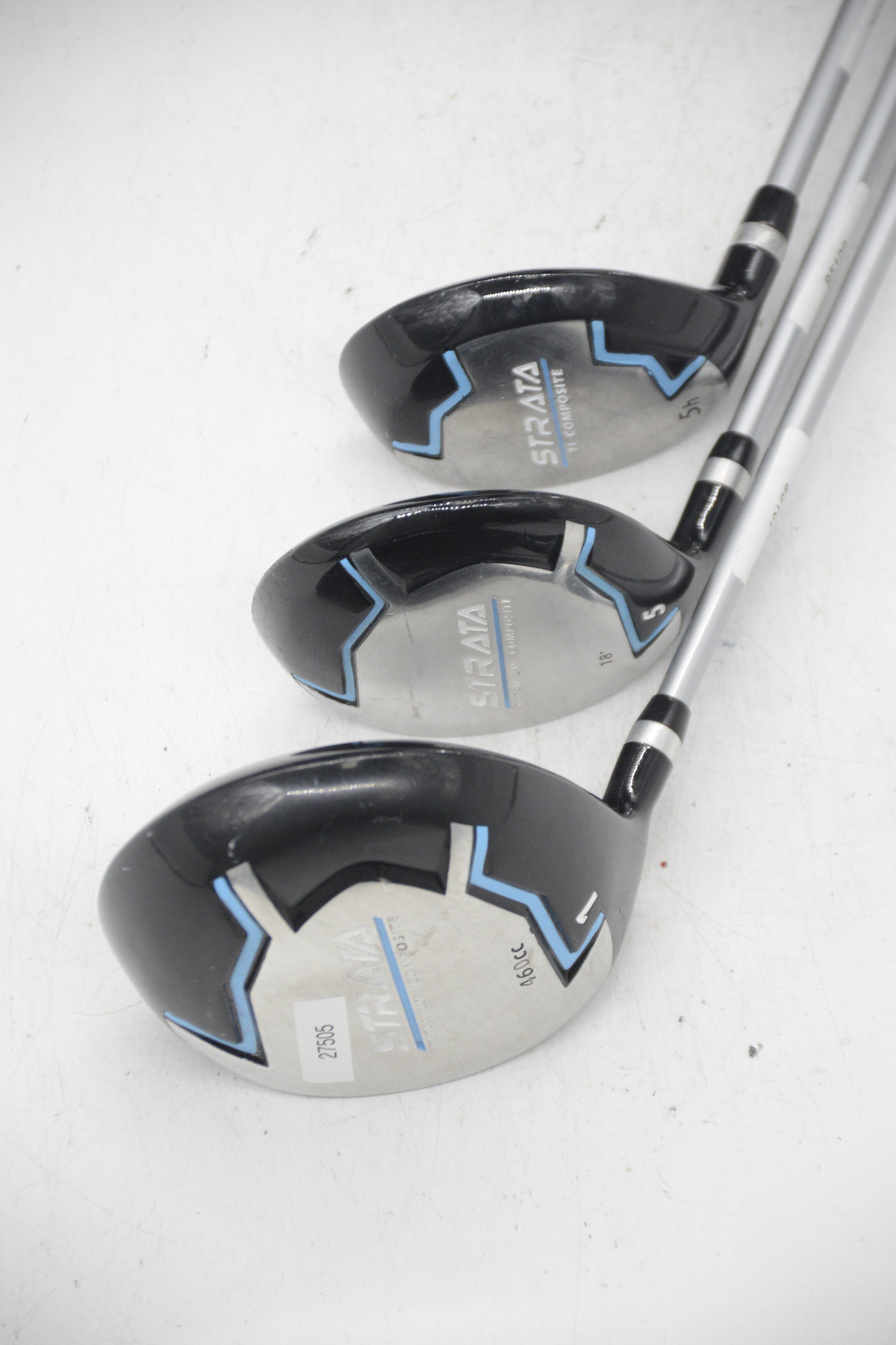 Lefty Strata Blue D, 5W, 5H Wood Set R Flex Golf Clubs GolfRoots 