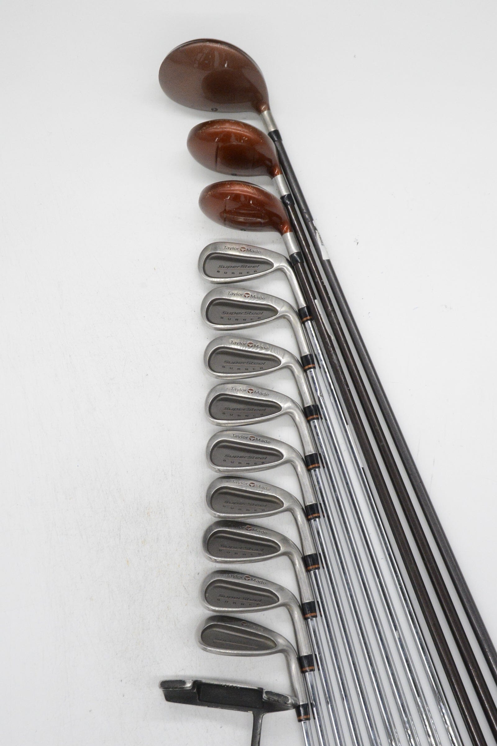 TaylorMade Burner Supersteel Mixed Full Set S Flex +0.5" Golf Clubs GolfRoots 