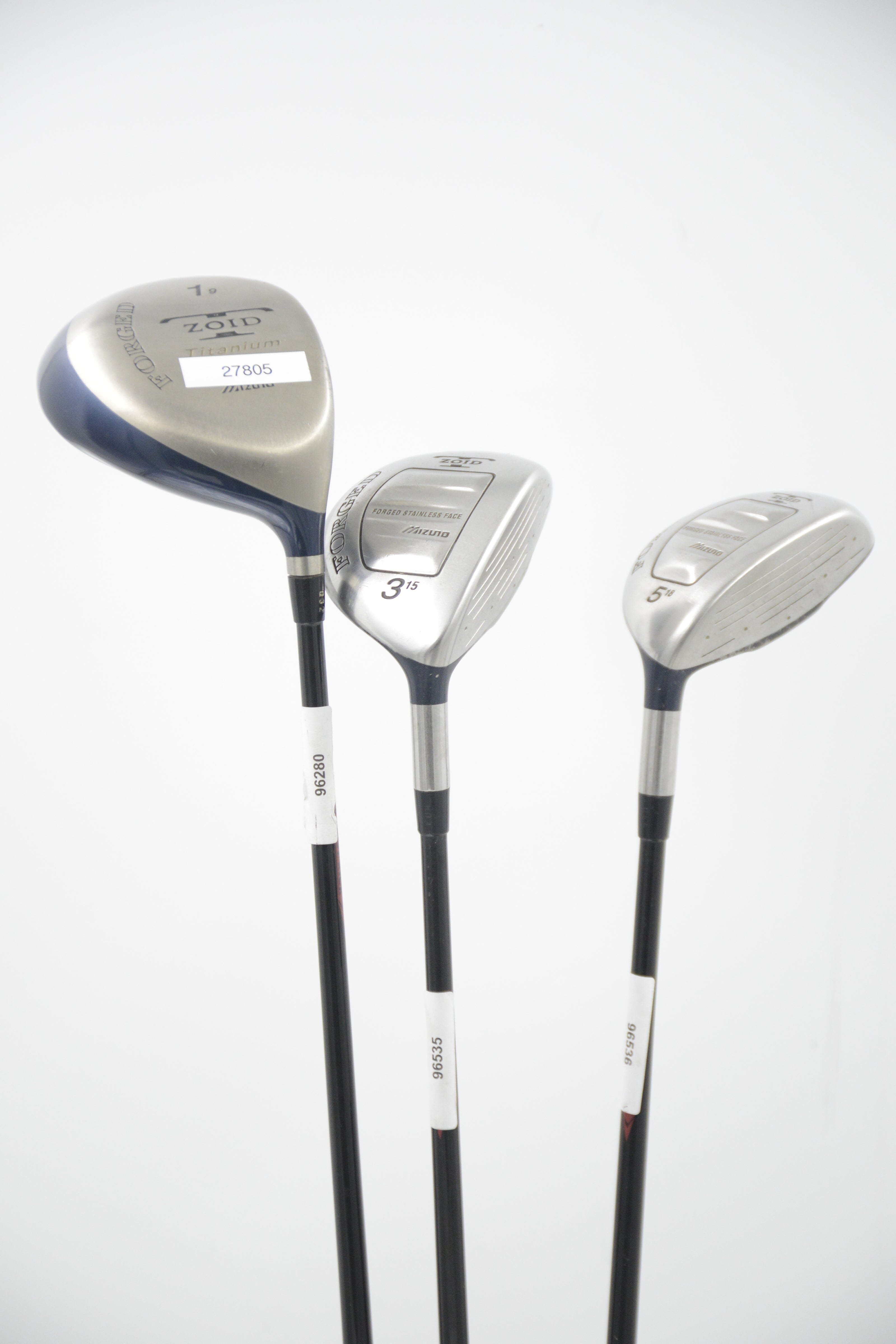 Mizuno T-Zoid Forged D, 3W, 5W Wood Set S Flex Golf Clubs GolfRoots 