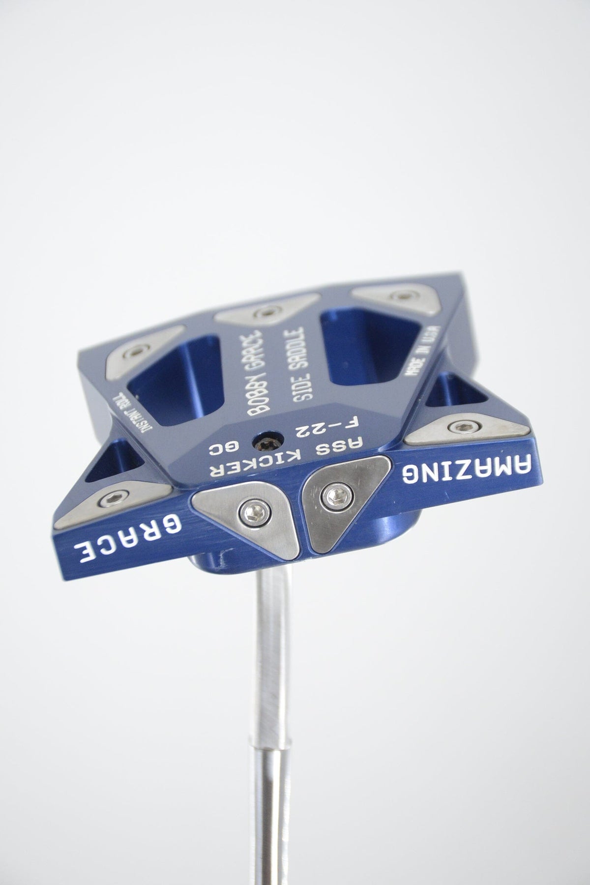 Lefty Bobby Grace Ass Kicker F22 Side Saddle Putter 46" Golf Putters Bobby Grace 