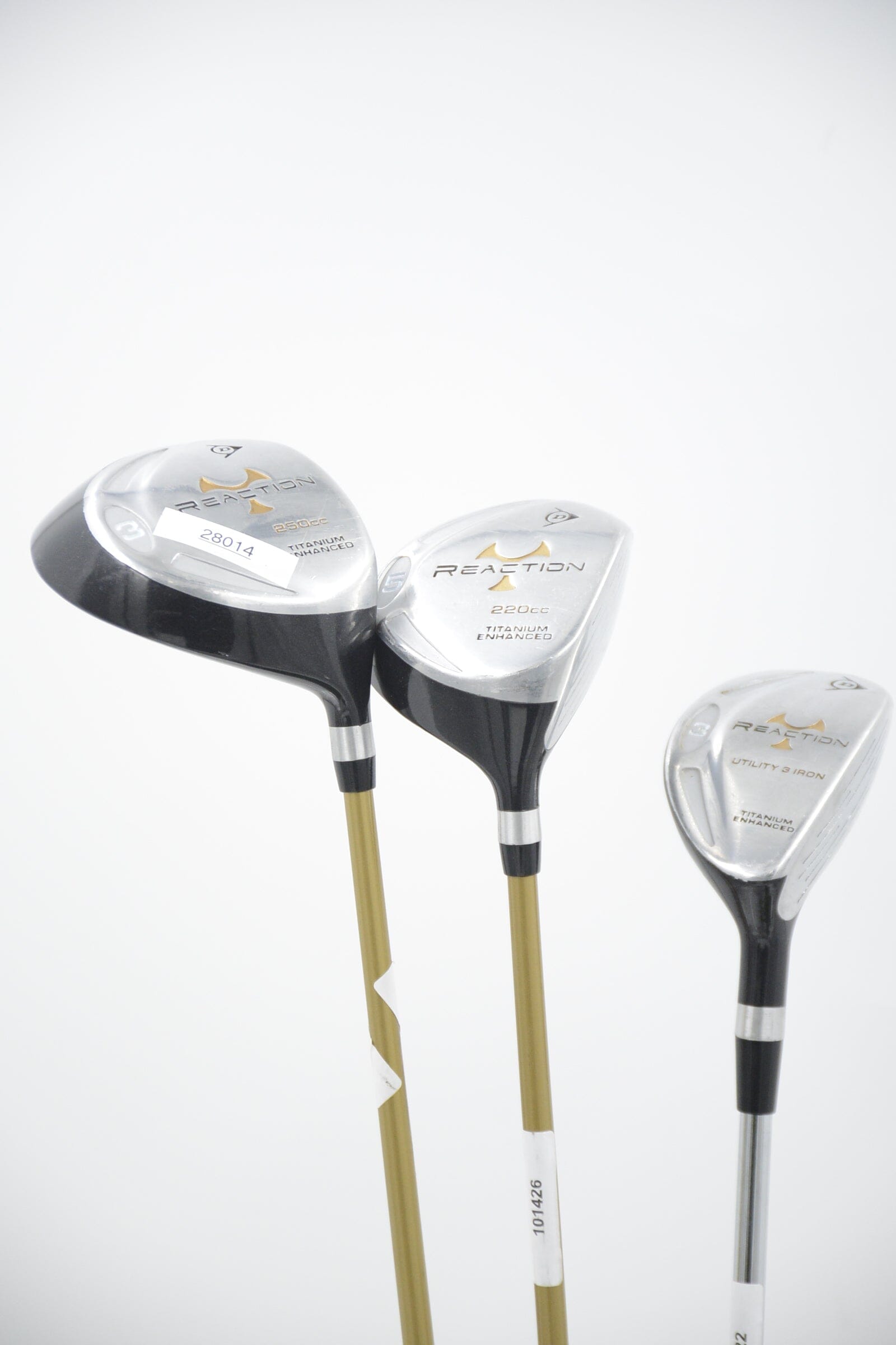 Women's MaxFli Dunlop Reaction 3W, 5W, 3H Wood Set W Flex Golf Clubs GolfRoots 