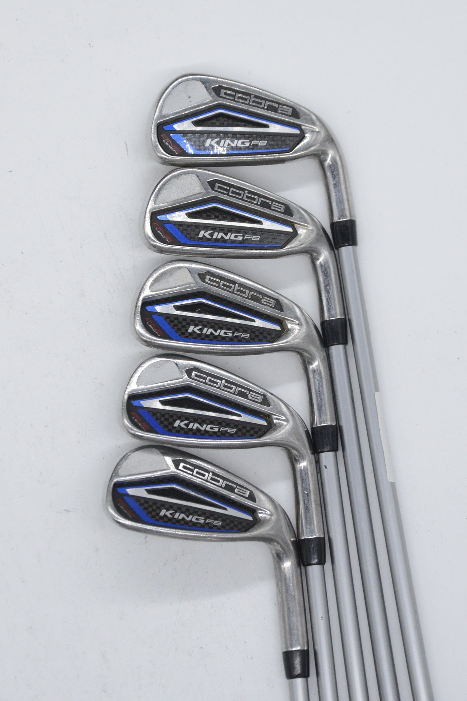 Cobra King F8 One Length 6-PW Iron Set R Flex -0.5" Golf Clubs GolfRoots 