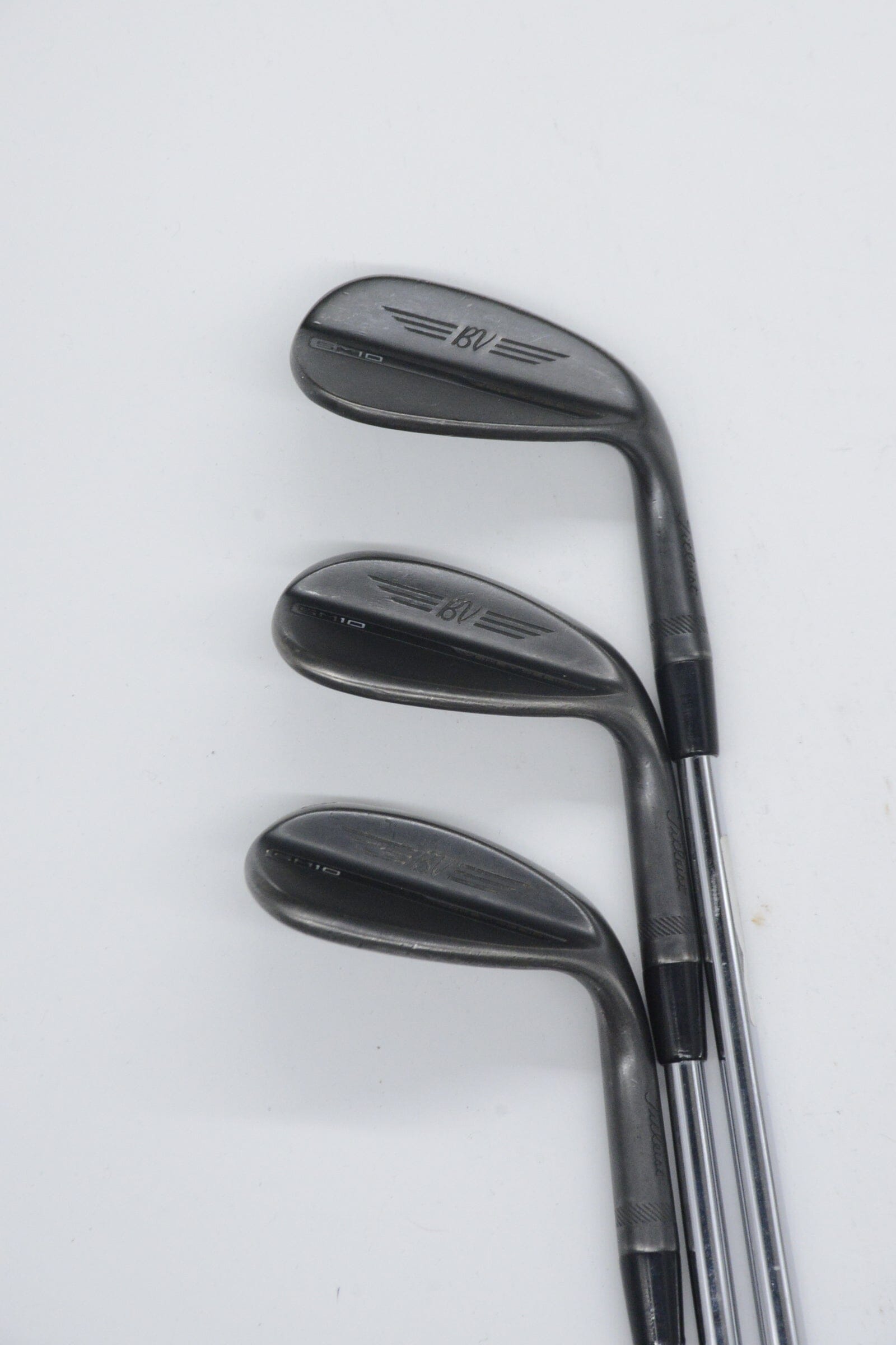 Titleist Vokey SM10 Jet Black 50, 54, 58 Degree Wedge Set S Flex