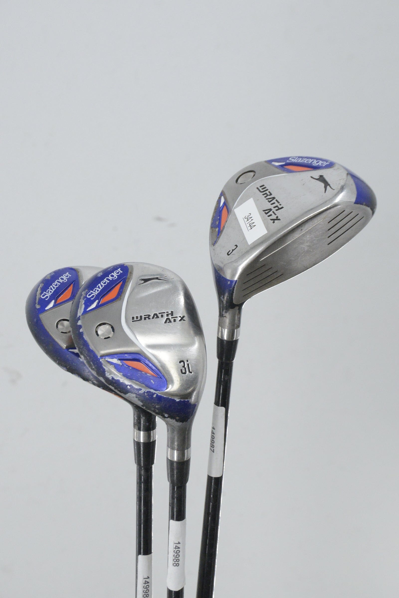 Slazenger Wrath ATX 3W, 3H, 4H Wood Set Uniflex Golf Clubs GolfRoots 