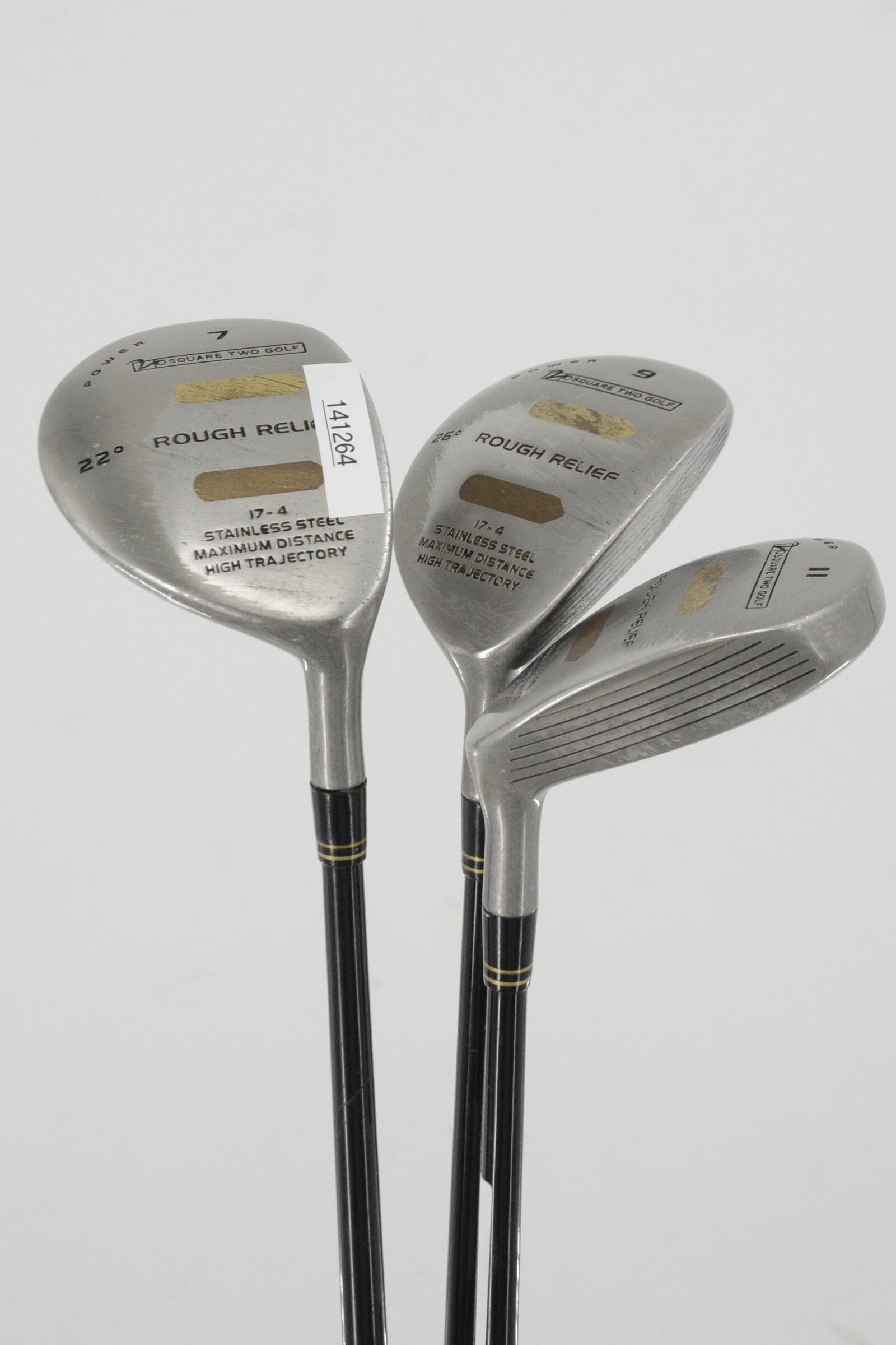 Square Two Rough Relief 7W, 9W, 11W Wood Set S Flex Golf Clubs GolfRoots 