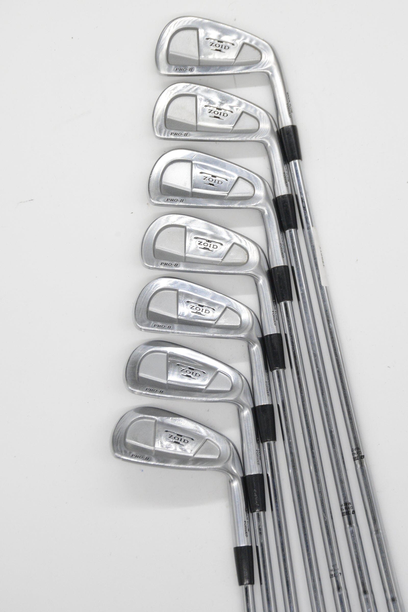 Mizuno T-Zoid Pro II Forged 3-9 Iron Set S Flex +0.25" Golf Clubs GolfRoots 