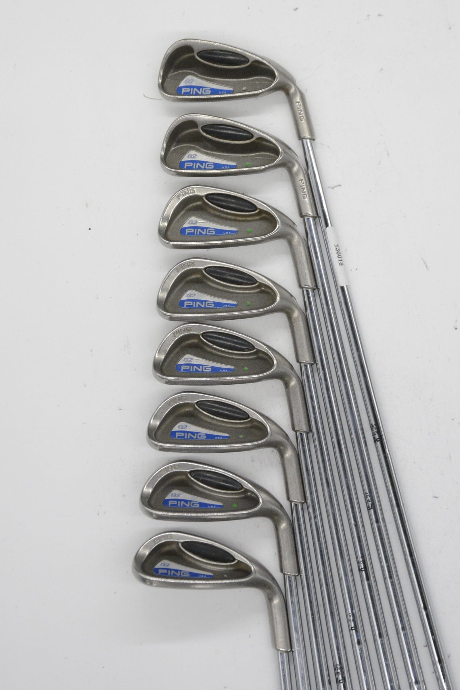 Ping G2 4-PW, SW Iron Set S Flex -0.25" Golf Clubs GolfRoots 