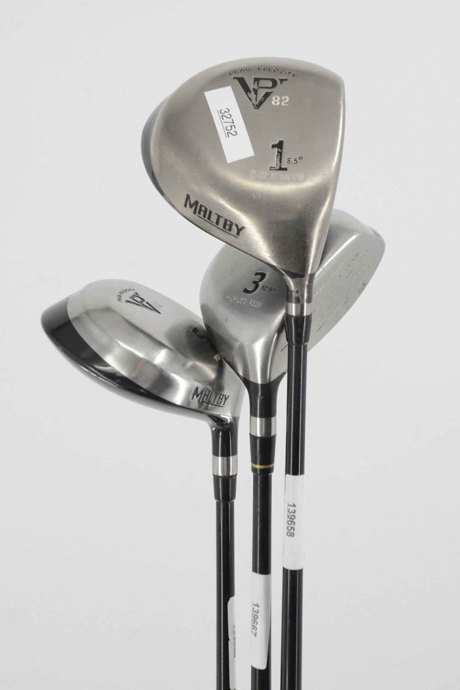 Maltby Peak Velocity D, 3W, 5W Wood Set S Flex Golf Clubs GolfRoots 