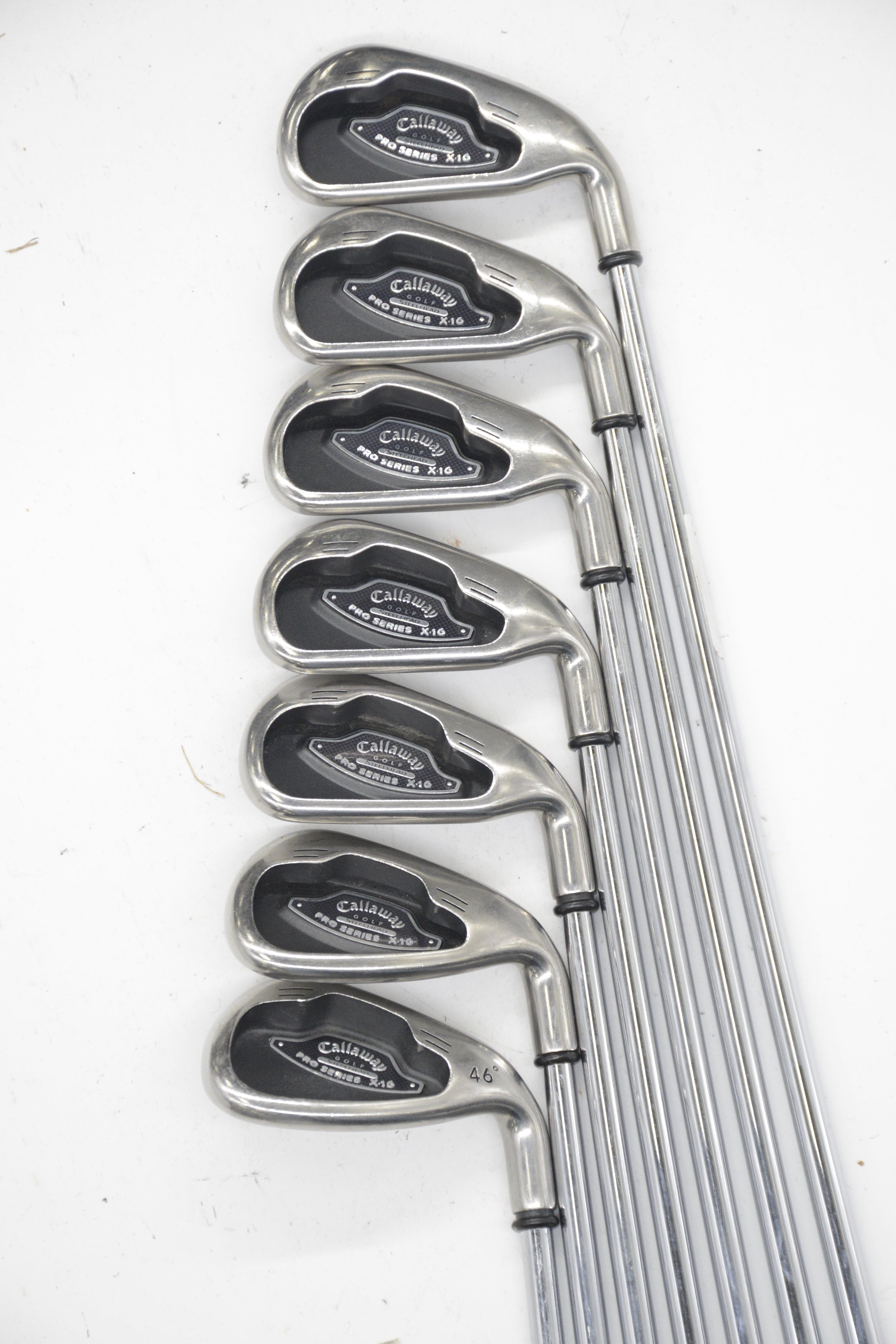 Callaway Steelhead X-16 Pro Series 3-7, 9-PW Iron Set S Flex Std Length Golf Clubs GolfRoots 