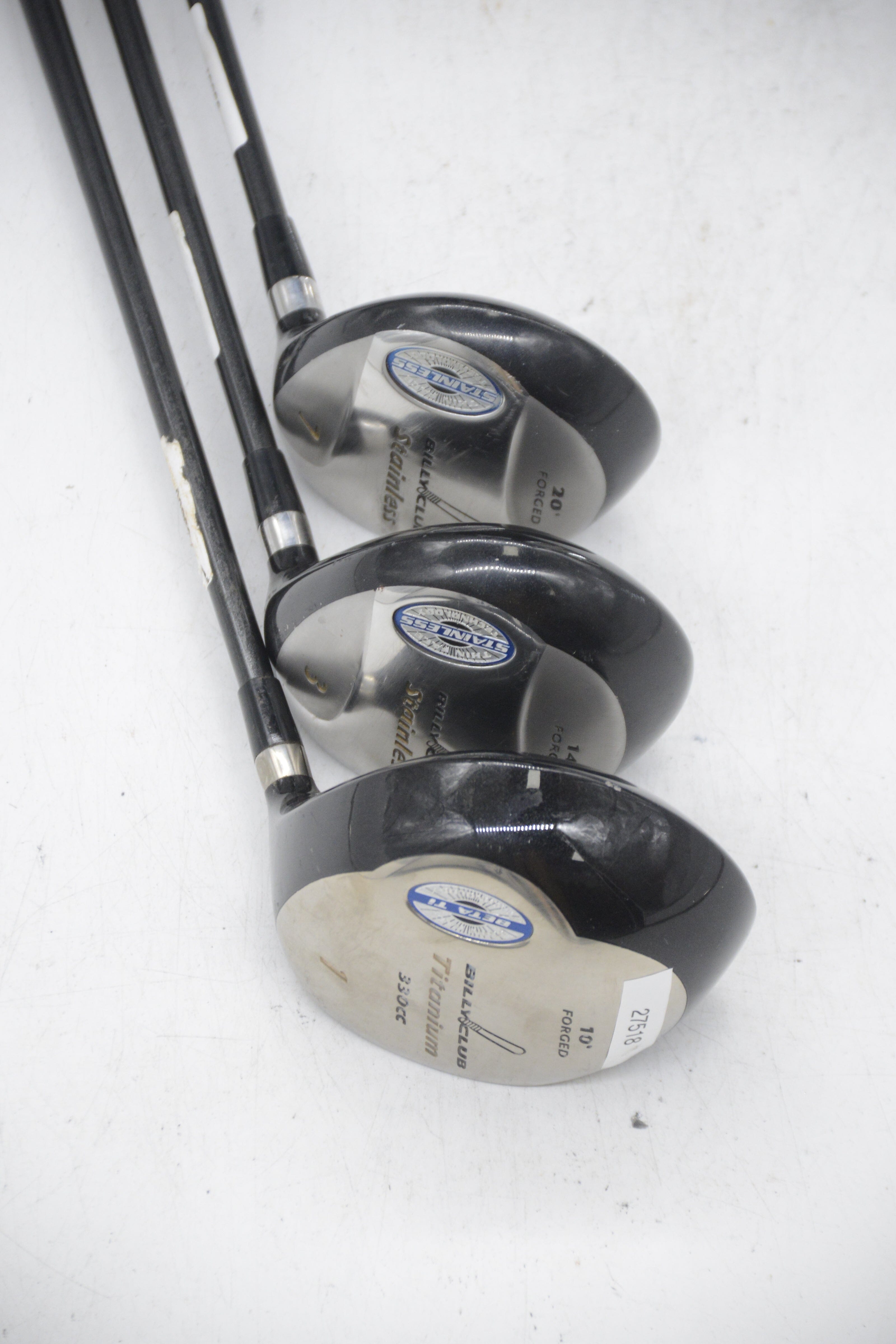 Billy Club Forged D, 3W, 7W Wood Set R Flex Golf Clubs GolfRoots 