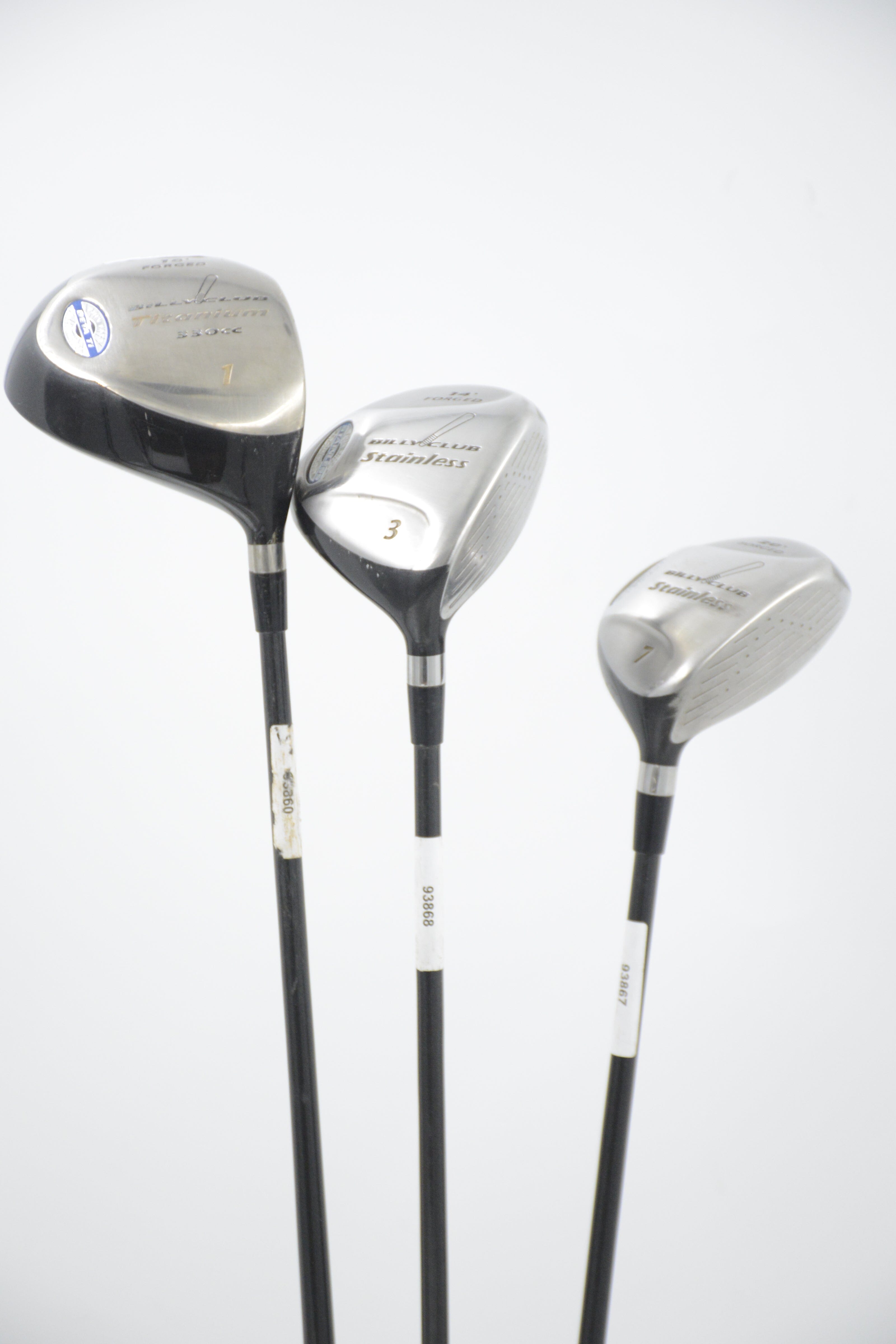 Billy Club Forged D, 3W, 7W Wood Set R Flex Golf Clubs GolfRoots 