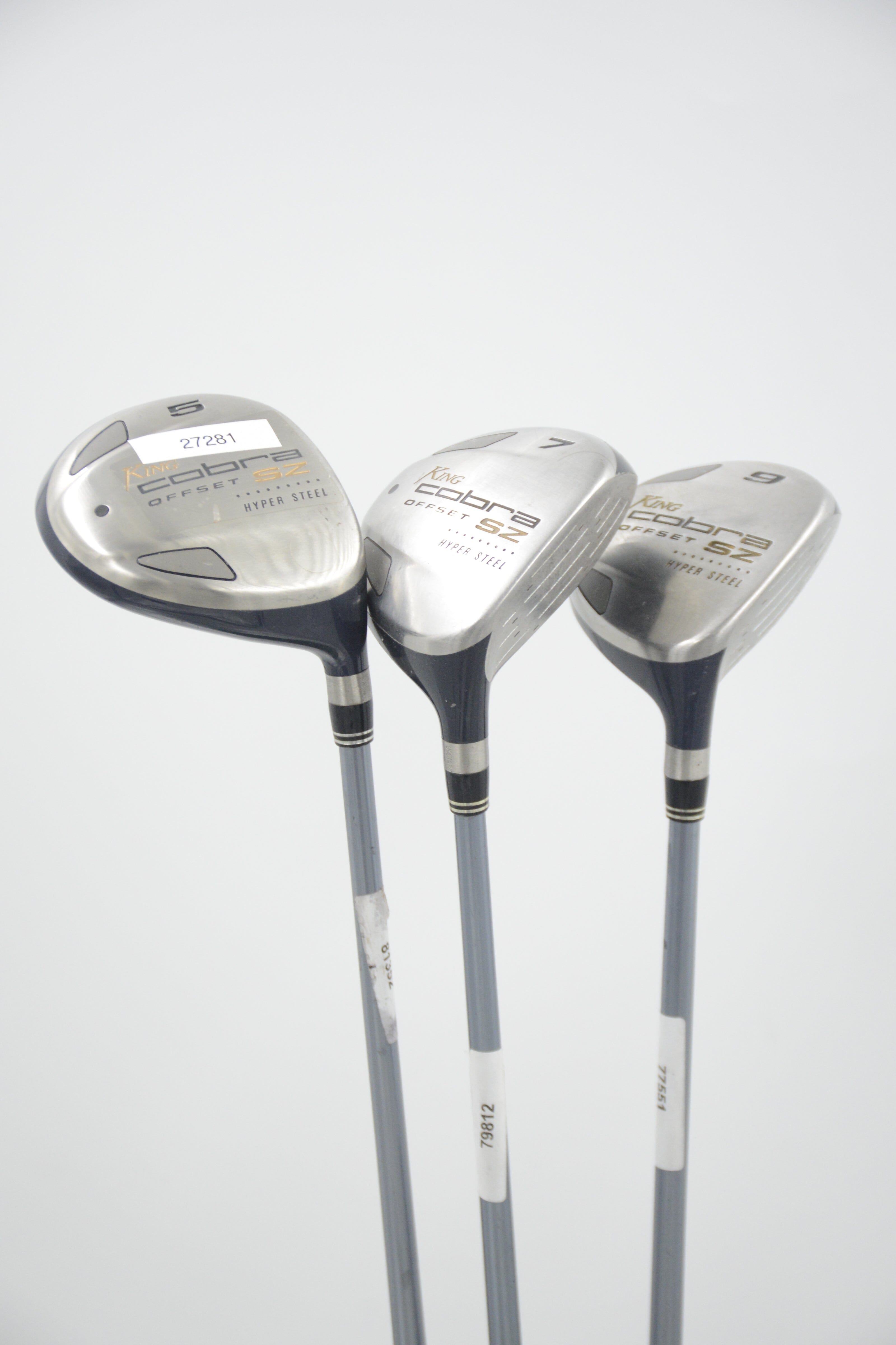 Women's Cobra SZ Offset 5W, 7W, 9W Wood Set W Flex Golf Clubs GolfRoots 