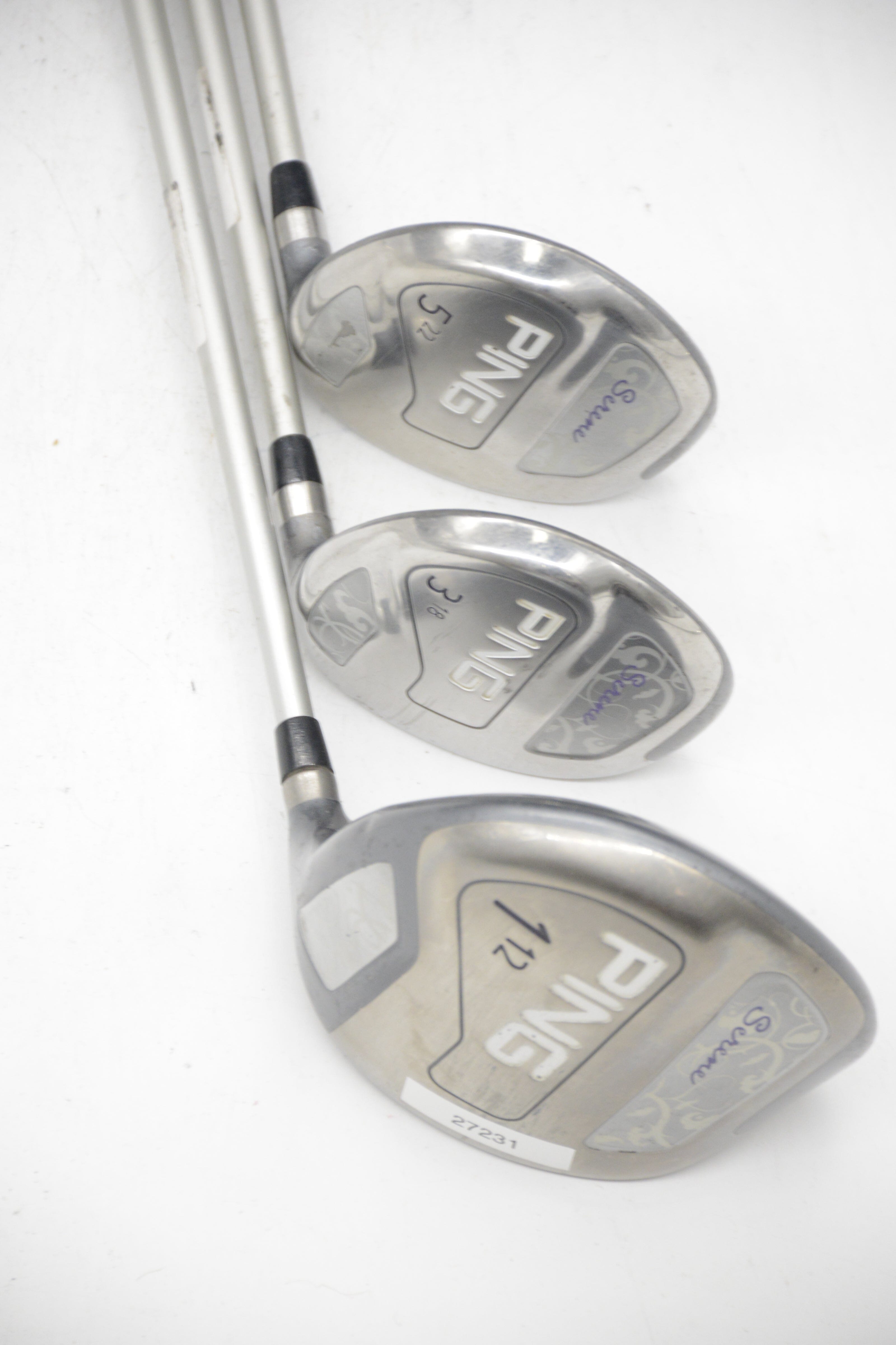 Women's Ping Serene D, 3W, 5W Wood Set W Flex Golf Clubs GolfRoots 