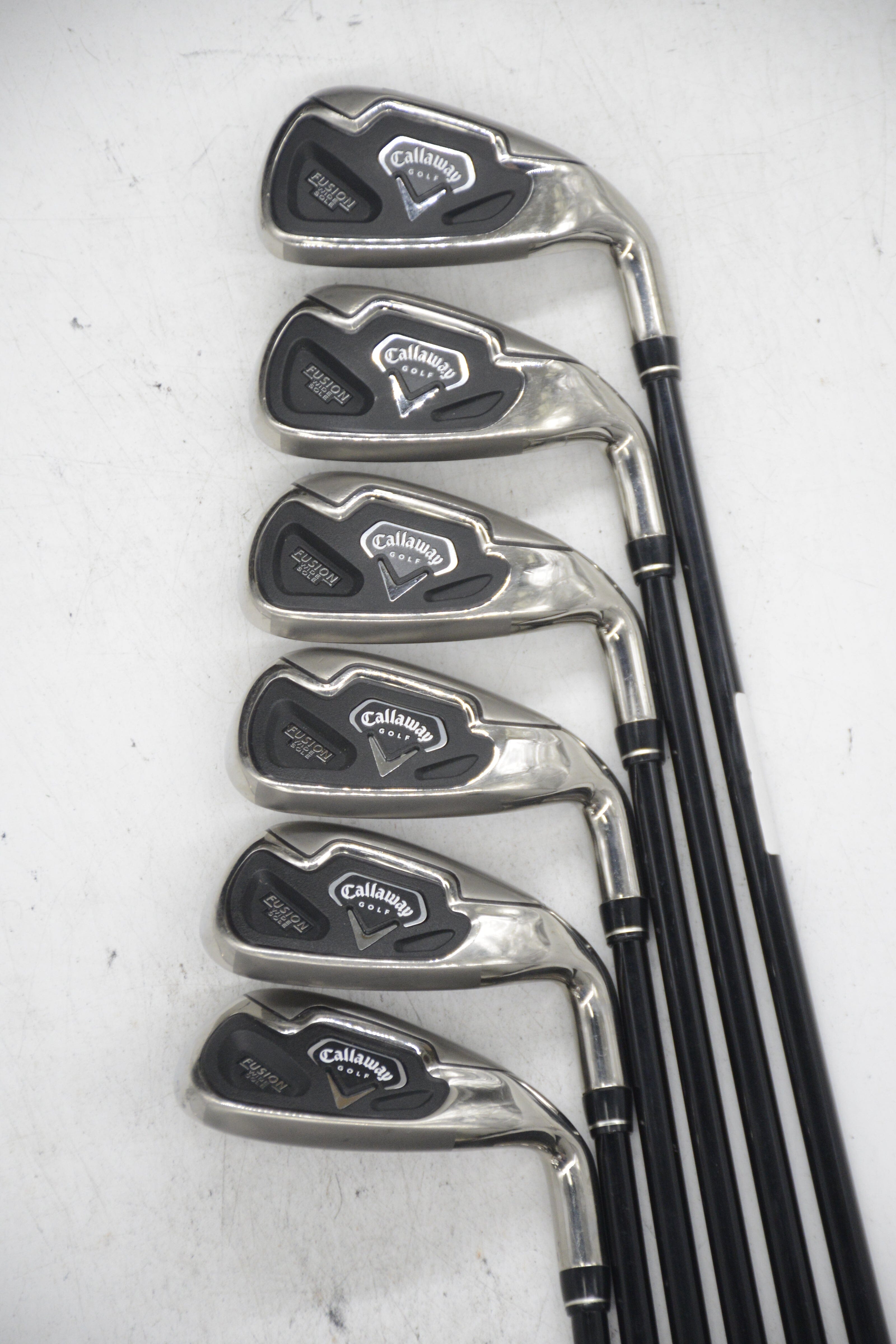 Women's Callaway Fusion Wide Sole 6-PW, SW Iron Set W Flex -0.5" Golf Clubs GolfRoots 