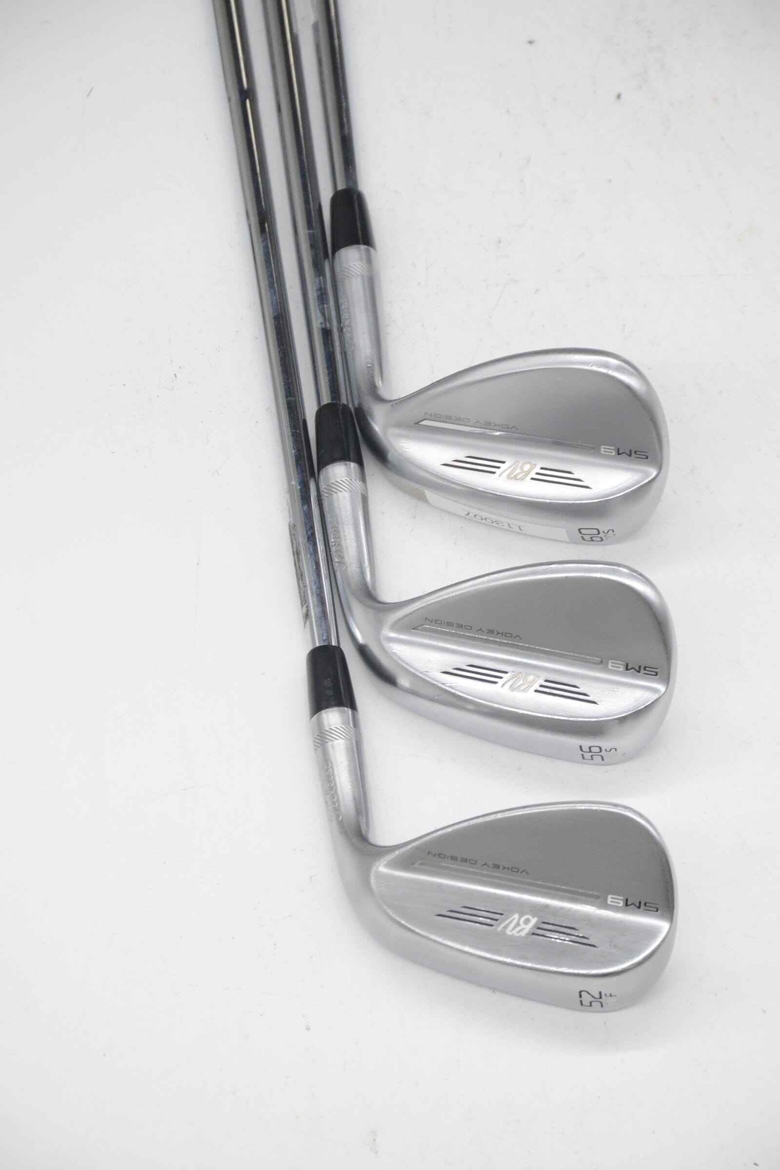 Titleist Vokey SM9 Tour Chrome 52, 56, 60 Degree Wedge Set S Flex Golf Clubs GolfRoots 