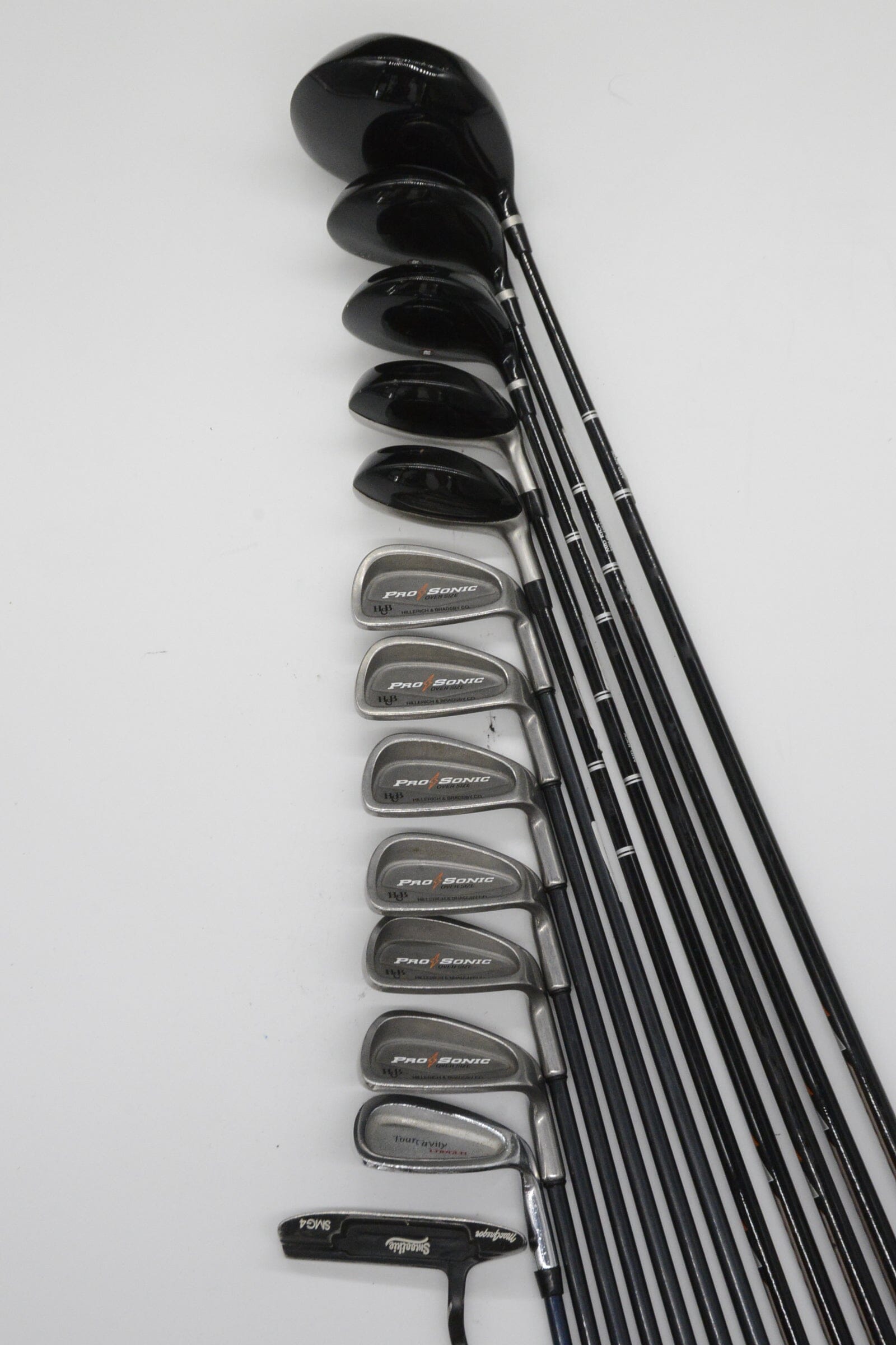 PowerBilt Pro-Sonic Mixed Full Set R Flex -0.5" Golf Clubs GolfRoots 