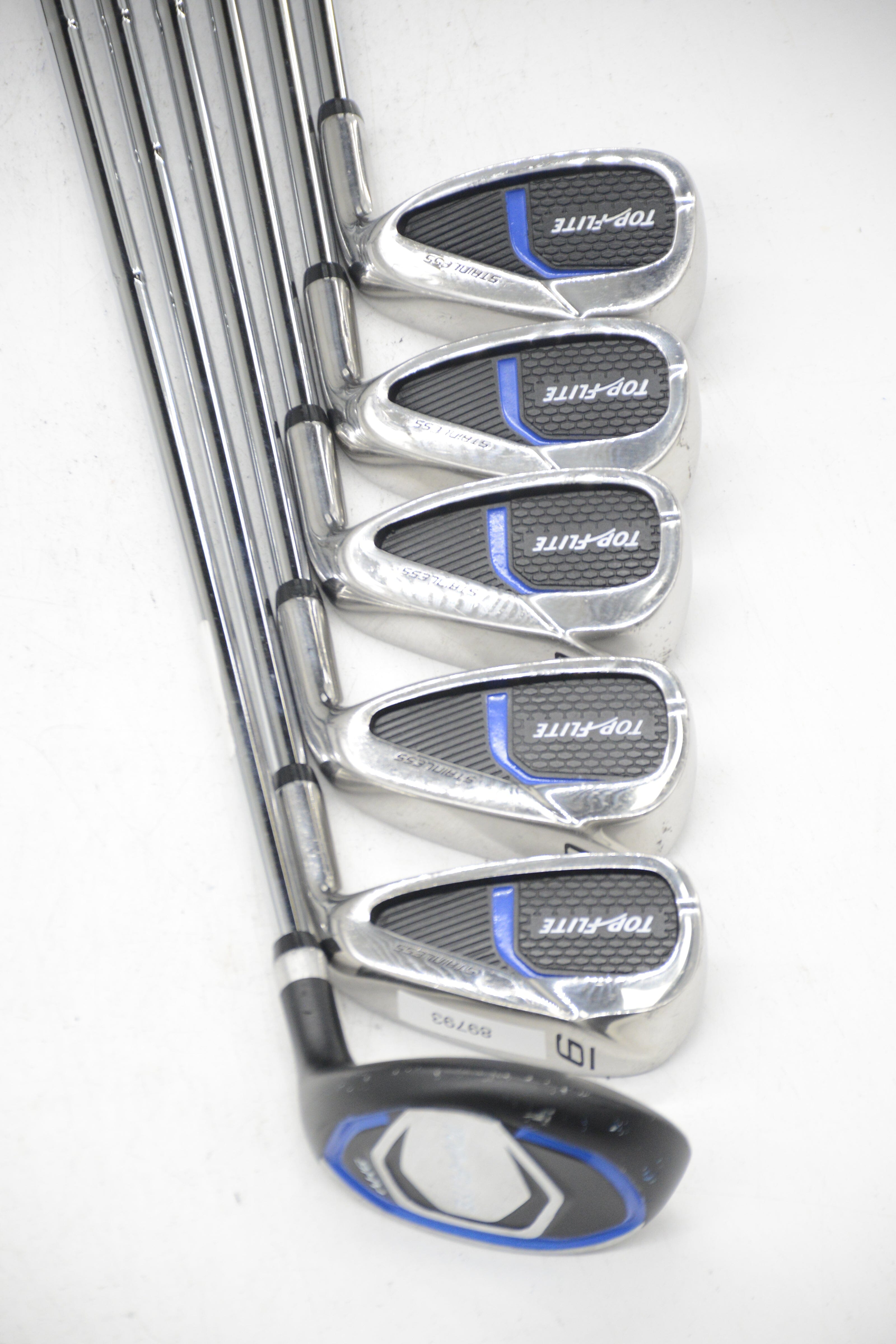 Top Flite Stainless 5-PW Iron Set R Flex Std Length Golf Clubs GolfRoots 