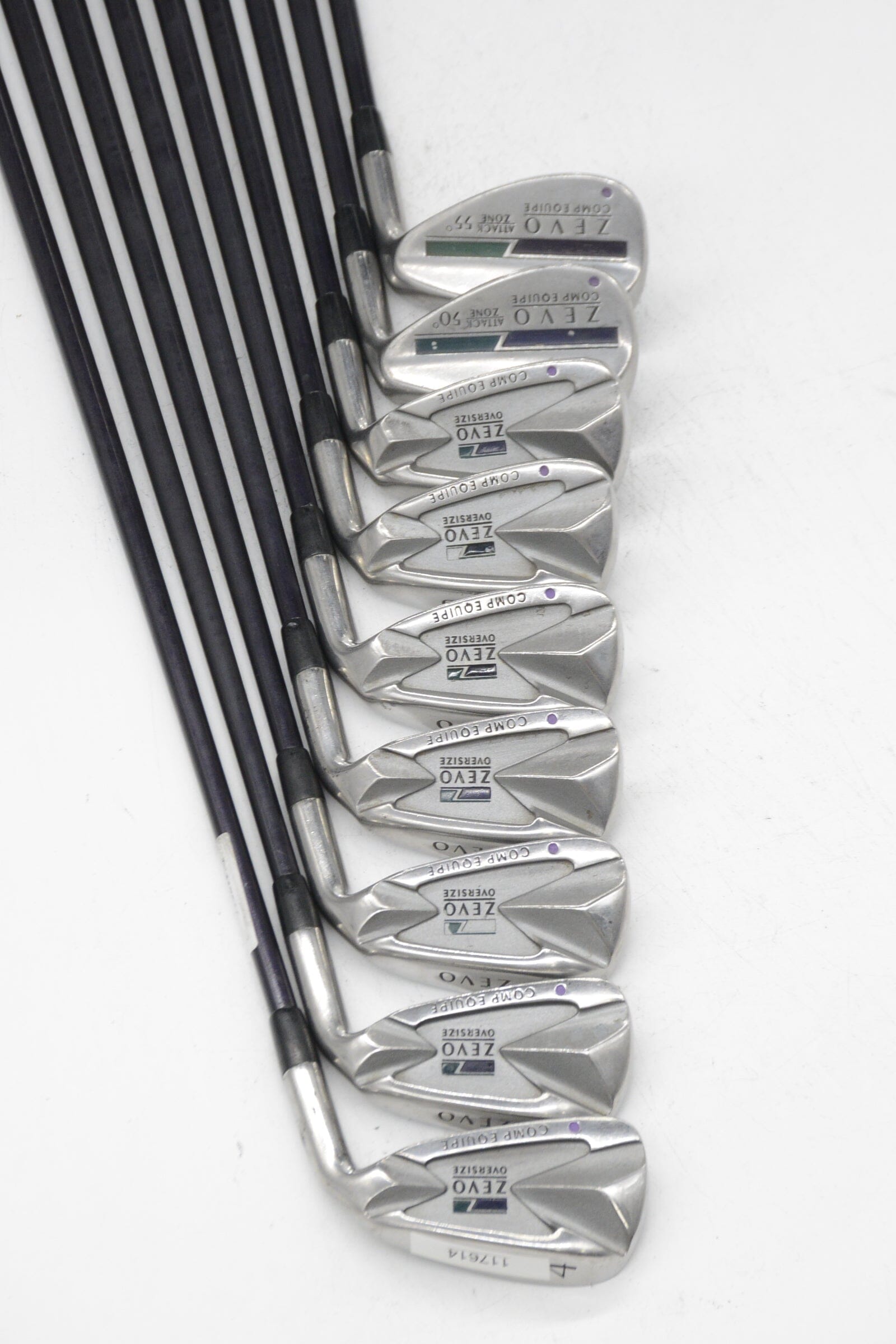 Zevo Comp Equipe 4-SW Iron Set S Flex +0.25" Golf Clubs GolfRoots 